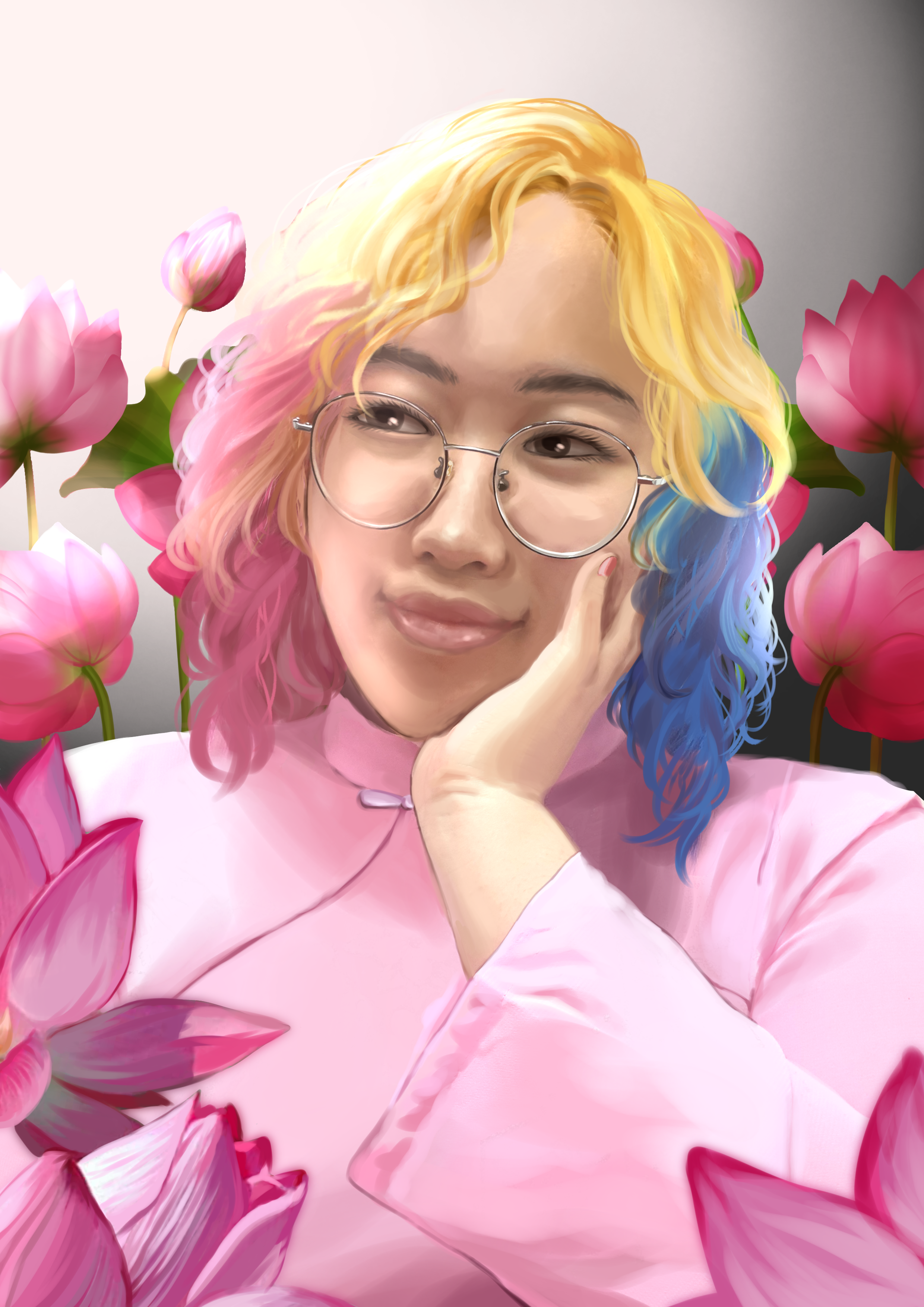 Self portrait - semi realistic style (2023)