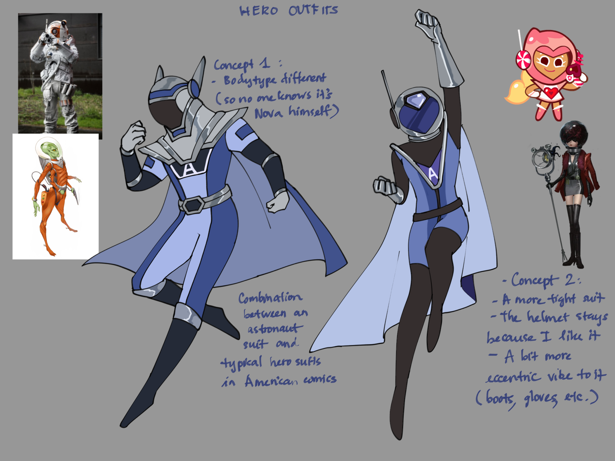 Nova superhero outfit concept (2024)