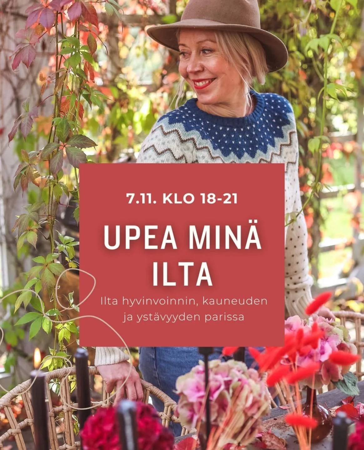 Kaipaatko pient&auml; arjen luksusta ja iloa syksyn pimeneviin iltoihin?

Krapin Umen on my&ouml;s mukana J&auml;rvenp&auml;&auml;n Kukkatalon j&auml;rjest&auml;m&auml;ss&auml; Upea Min&auml; - illassa perjantaina 7.11. klo 18-21, jossa Niina ohjaa r