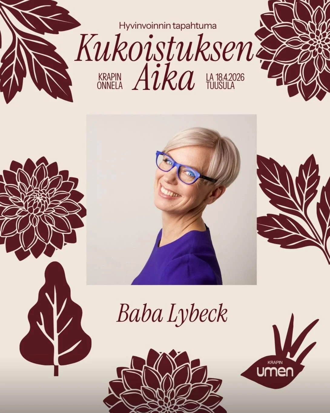 ✨ Baba Lybeck ✨
Voimaa vai kontrollia?

Moni tuntee Baban intohimoisena liikkujana. Harvempi sen, millaista sis&auml;ist&auml; keskustelua liike on h&auml;nelle her&auml;tt&auml;nyt.
Mit&auml; tapahtuu, kun liikkumisesta tulee osa arkea &ndash; ei su