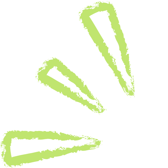 Three green fluorescent-shaped hair clips on a black background.