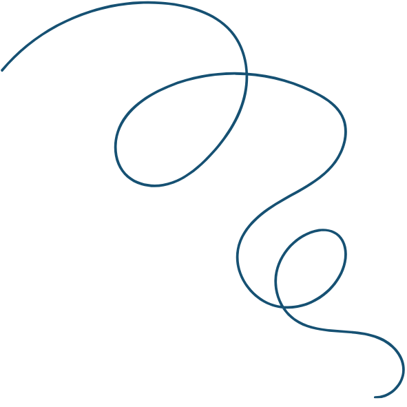 A loose, blue, curvy line on a black background.