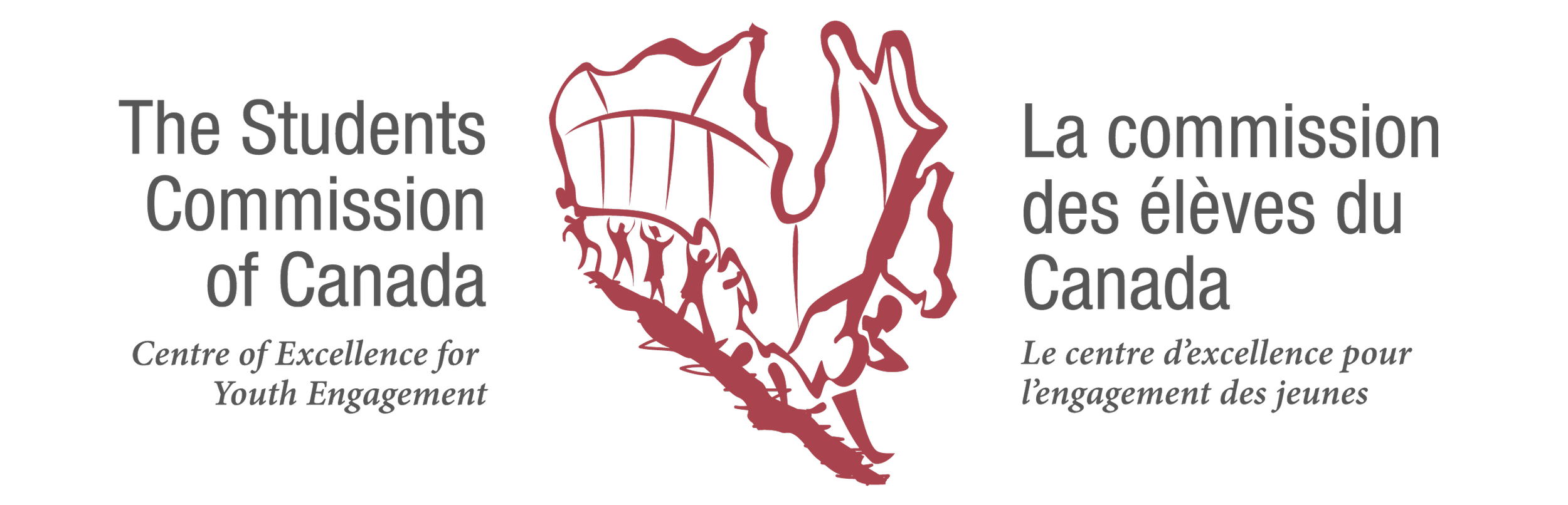 Logo of the Canadian Youth Engagement Center featuring a stylized map of Canada with text in English and French.