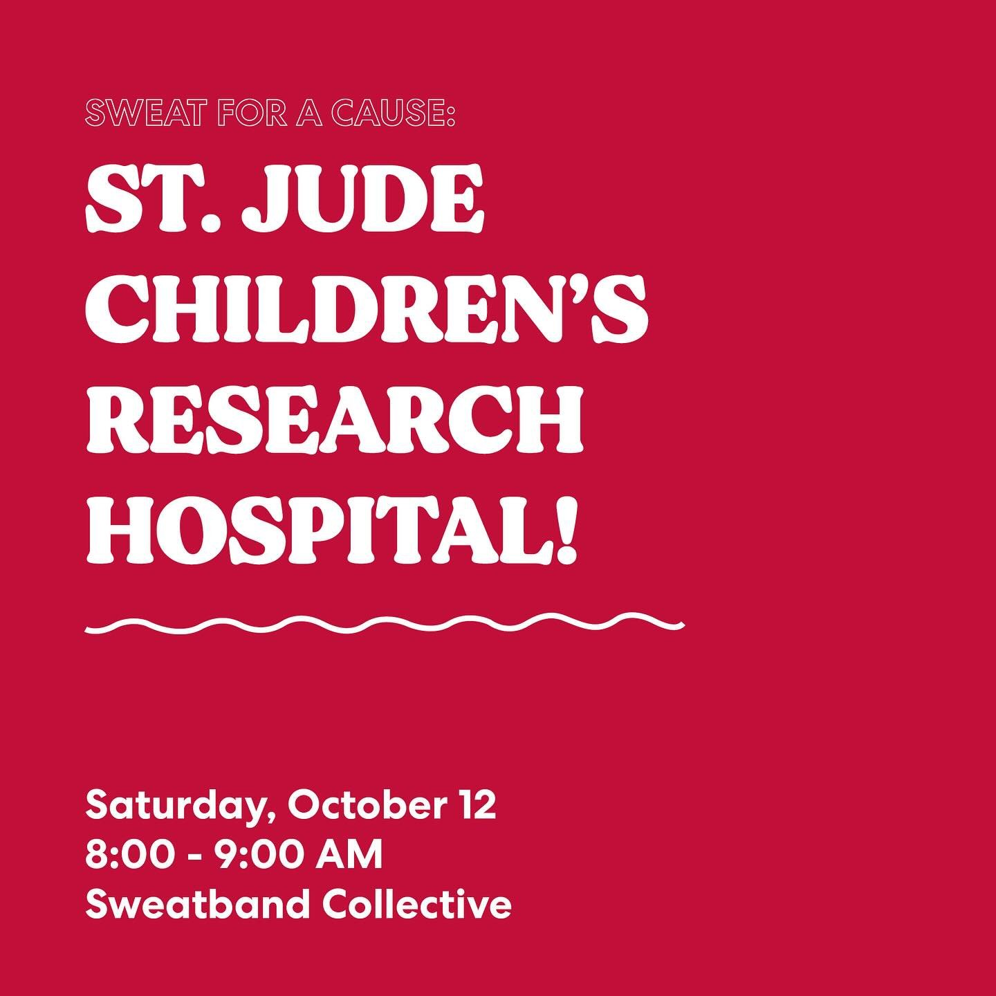 Next Saturday we&rsquo;re movin and groovin for @stjude! Join us for a donation based, all levels and abilities workout to support @micmonster23 as she takes on the NYC marathon as a St. Jude Hero! 

Class will be circuit based with options to move i