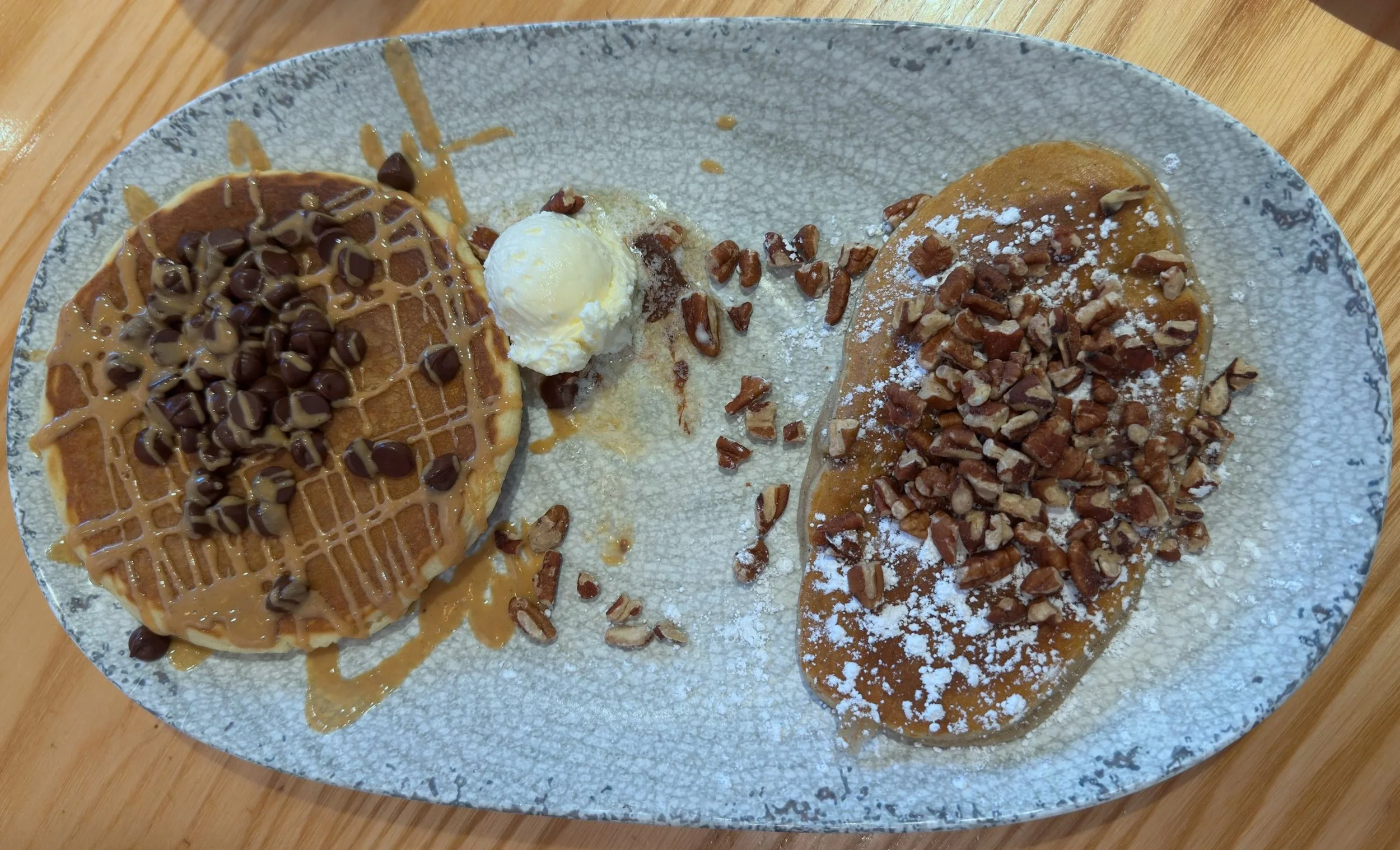Chocolate Chip and Pecan Pancakes - The Pancake Pantry