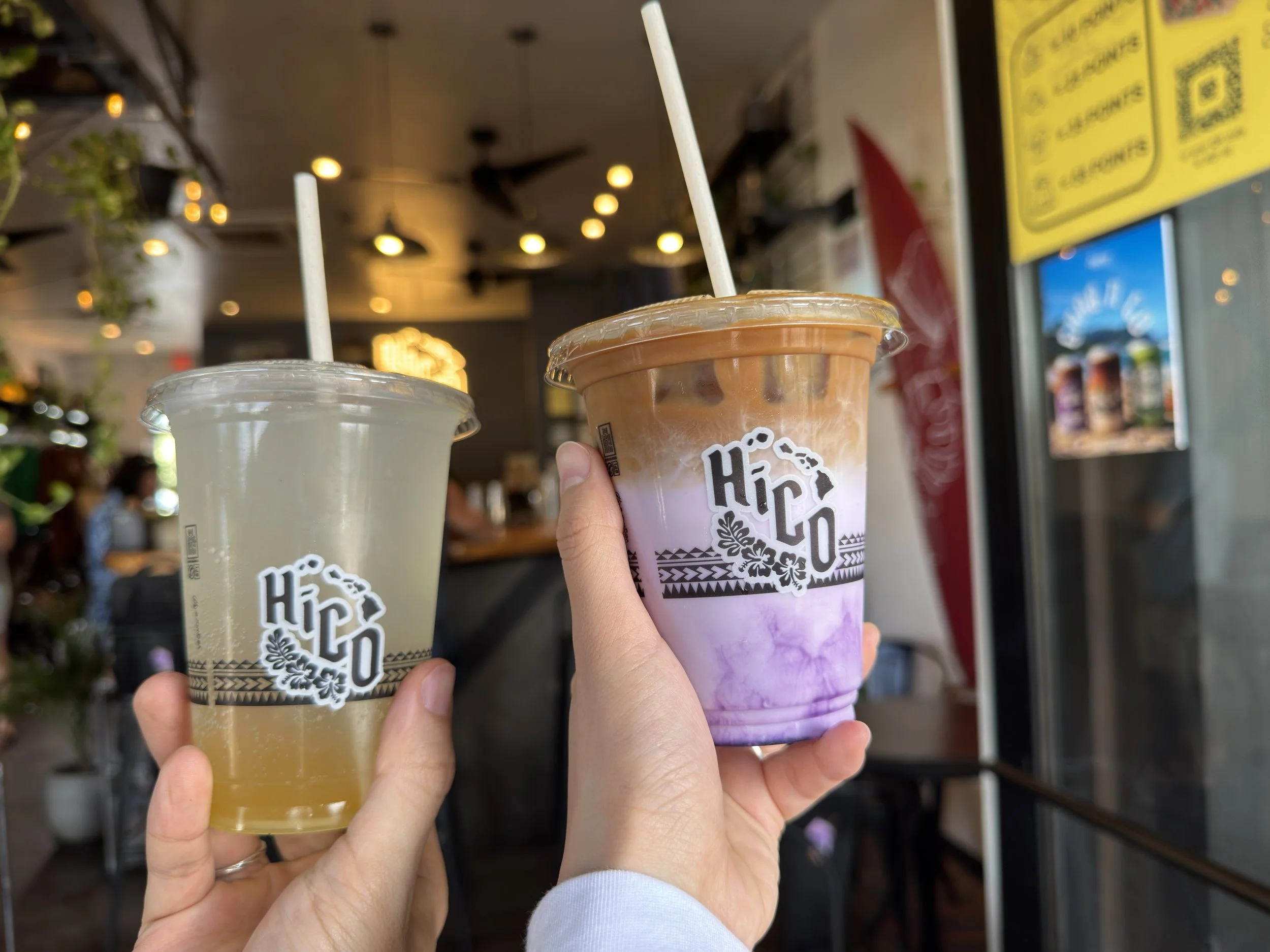 Lilikoi Lime Refresher and Ube Latte - HiCo