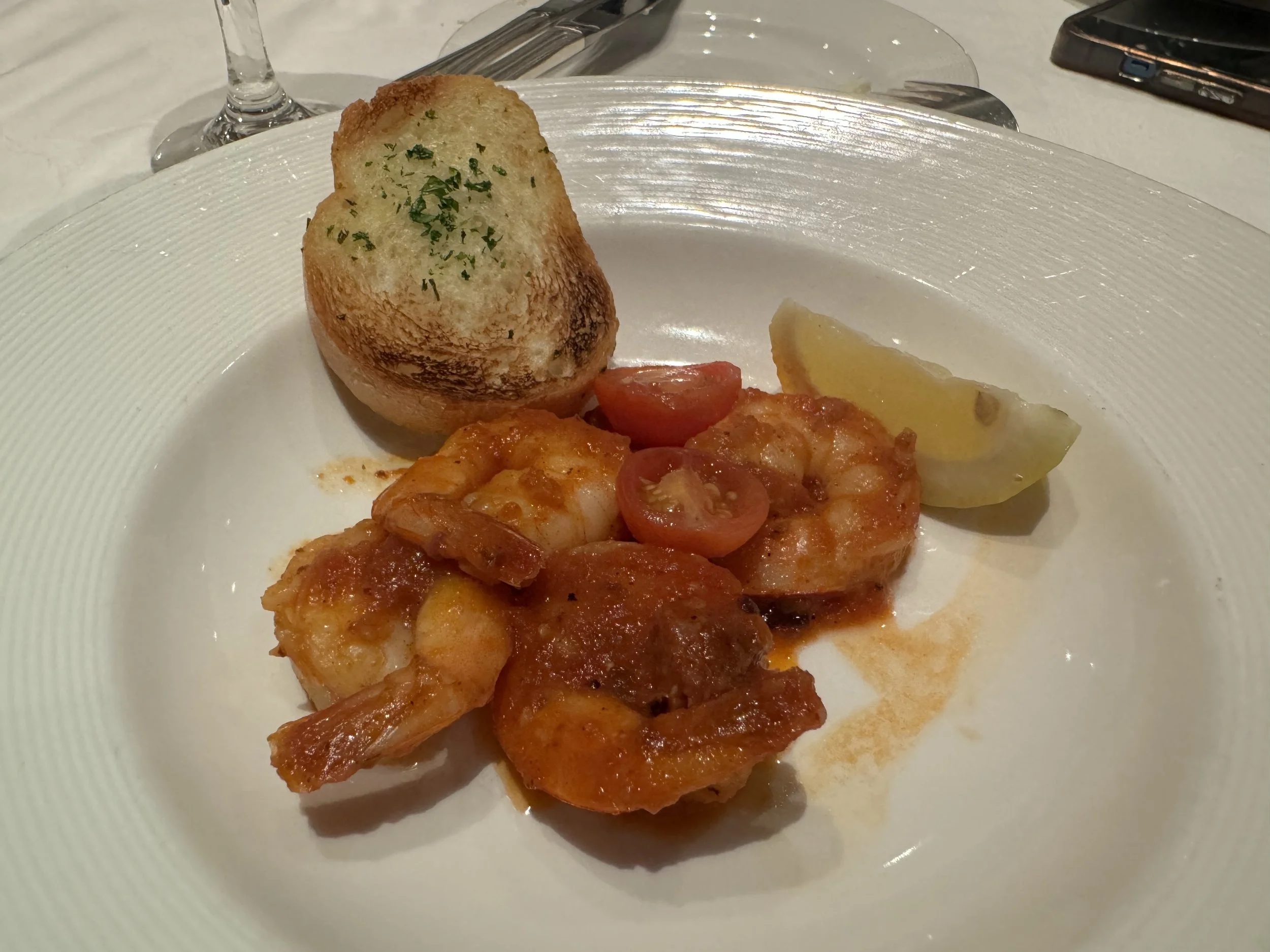 Seared Garlic Prawns