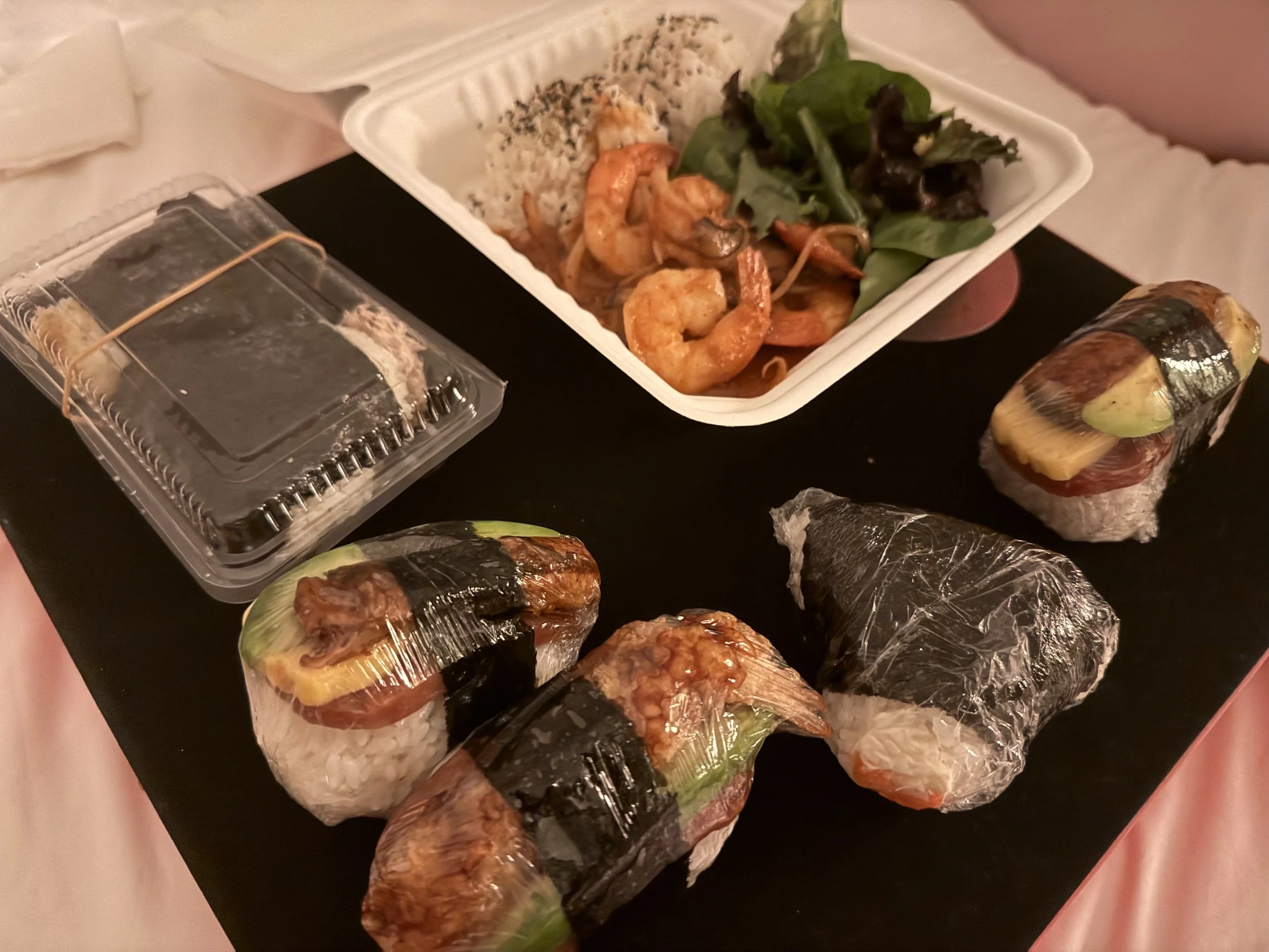 Various Musubi's - Musubi Cafe / Butter Shrimp - Angry Shrimp Food Truck