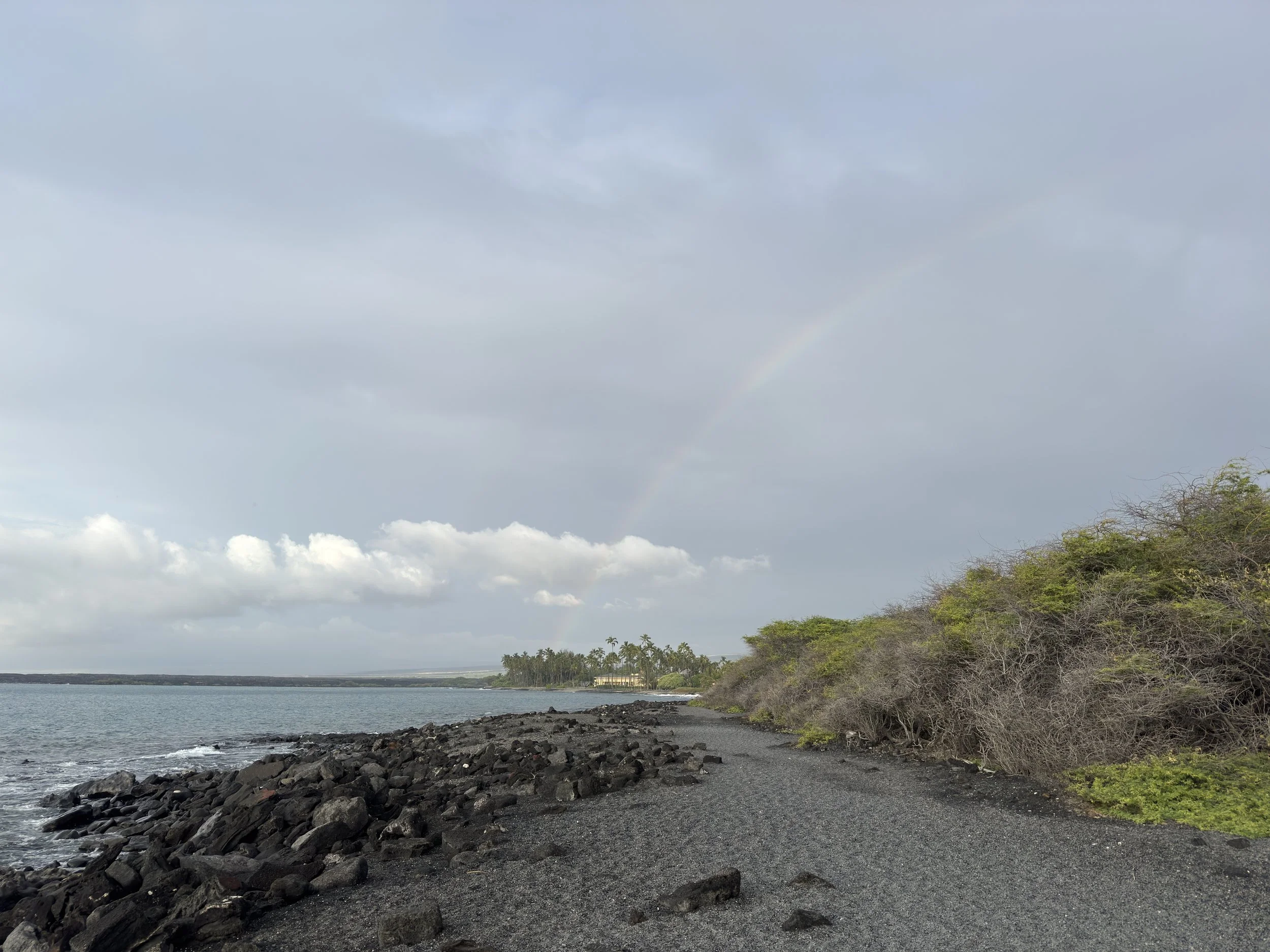 Rainbow at Kiholo Bay Park