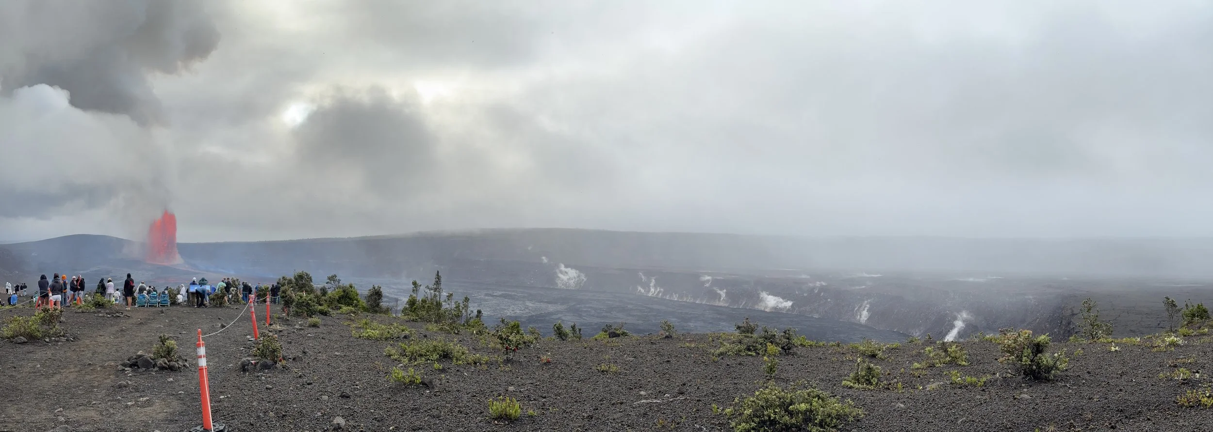 Kilauea Volcano Day Time Panoramic