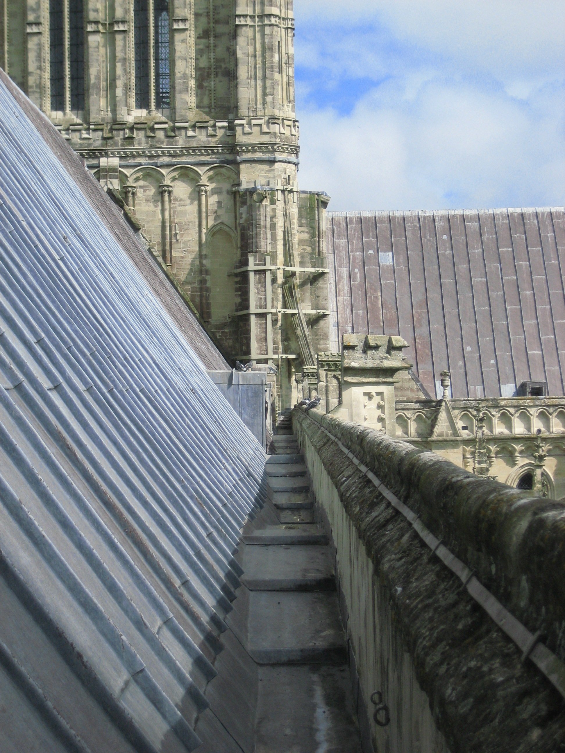 Salisbury Cathedral lead roof restoration project, Salisbury, England