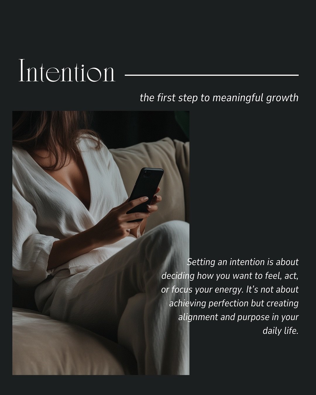 Peaceful, thriving days don&rsquo;t happen by accident&mdash;they start with intention. 🌱

Setting intentions helps you focus on how you want to feel rather than getting stuck in endless to-do lists. 
Instead of &lsquo;I need to get everything done,