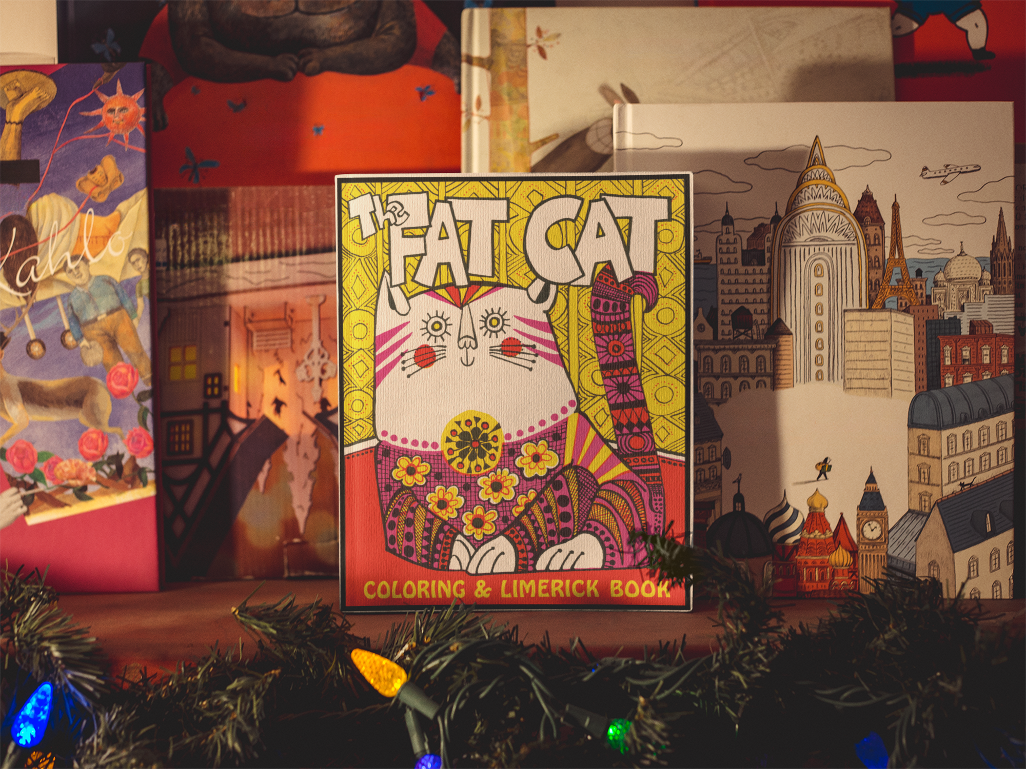The Fat Cat Coloring & Limerick Book