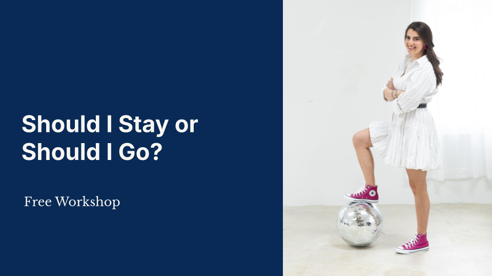Free workshop on deciding whether to quit your job