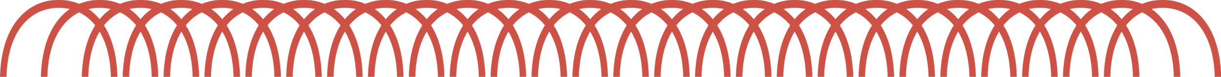 A pattern of red curved lines forming arches on a black background.