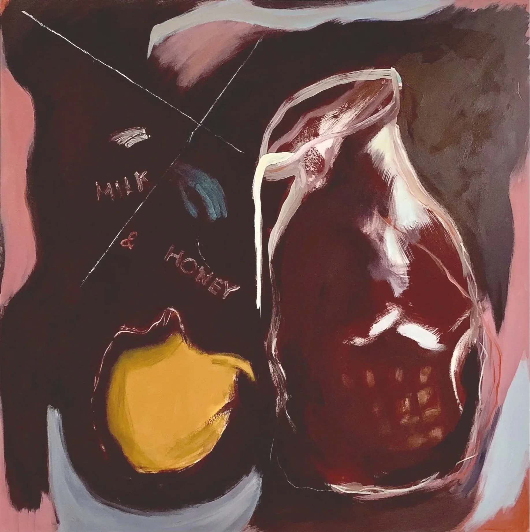 Milk and Honey, 2026, oil on canvas, 120 x 120 cm