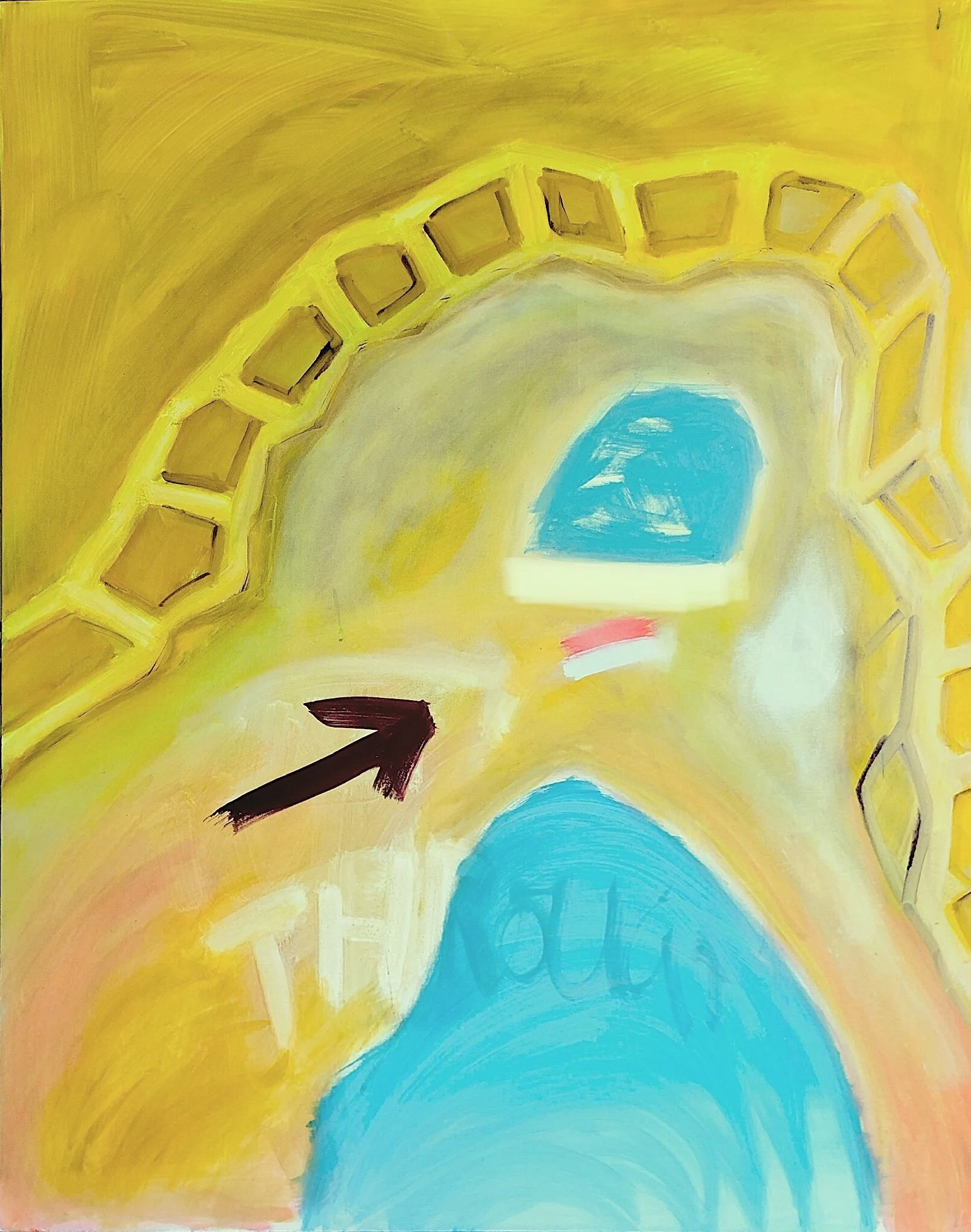 Through, 2026, oil on canvas, 100 x 80 cm