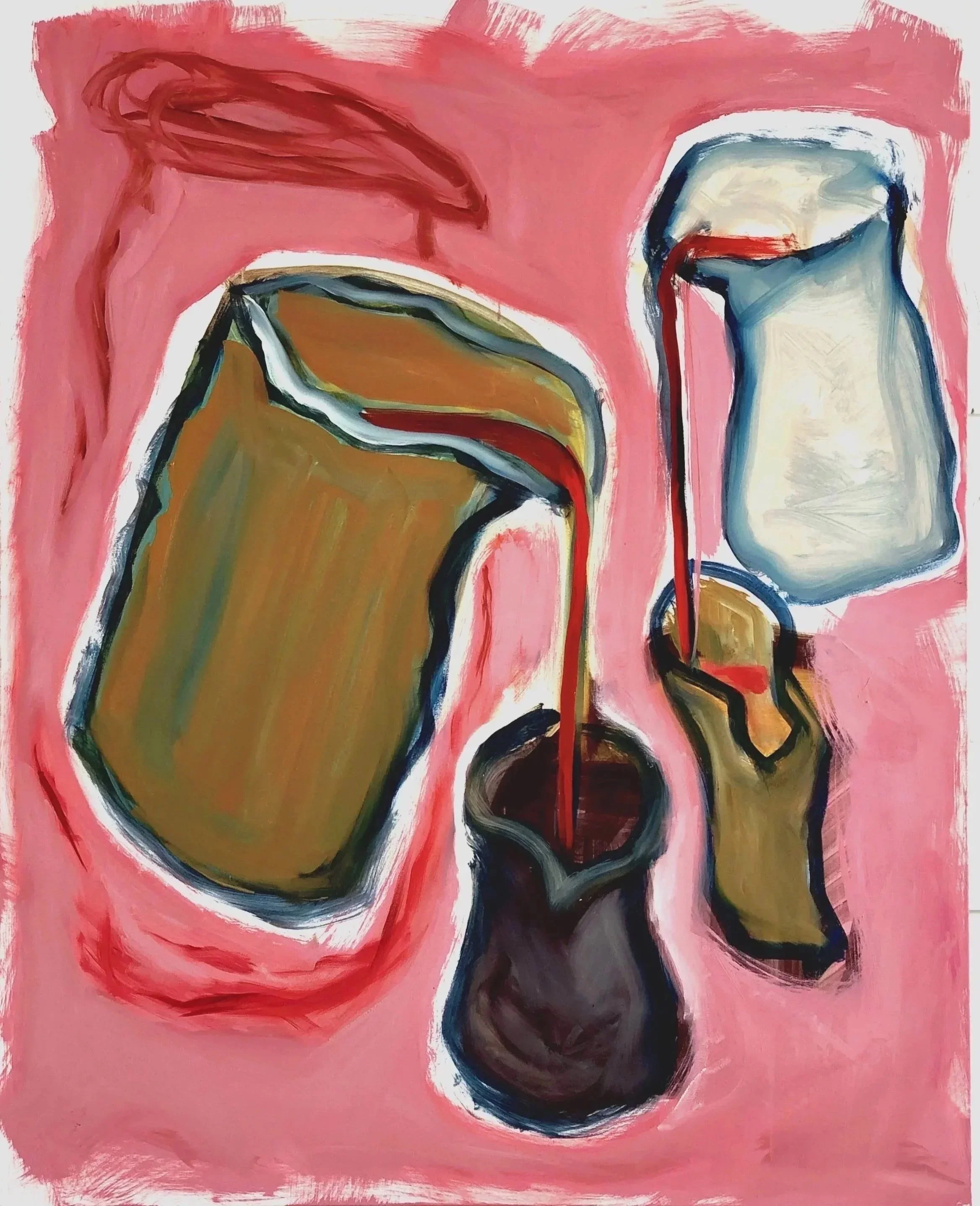 Libations, 2026, oil on canvas, 100 x 80 cm