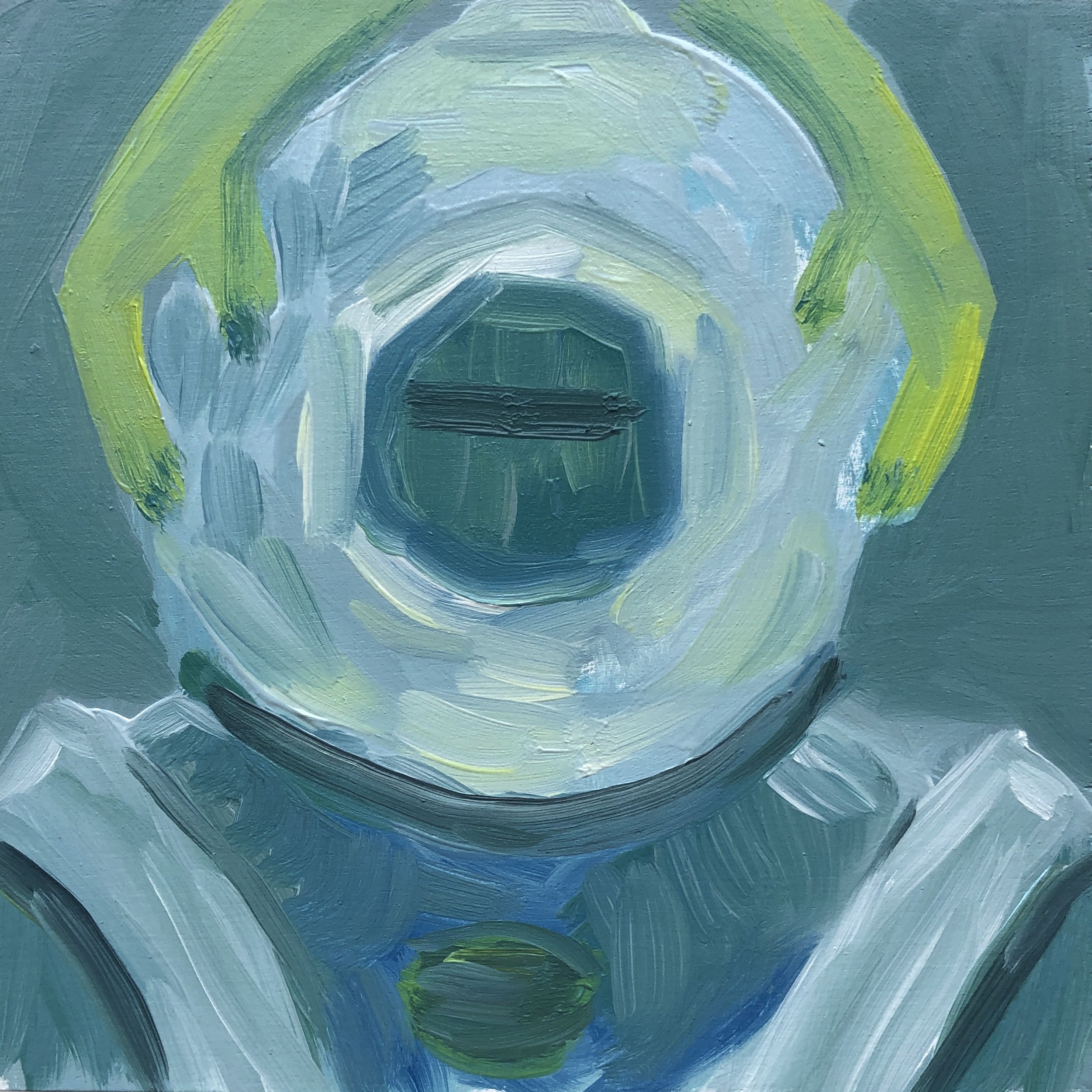 Helping Hands, 2024,oil on wooden panel, 15 x 15 cm