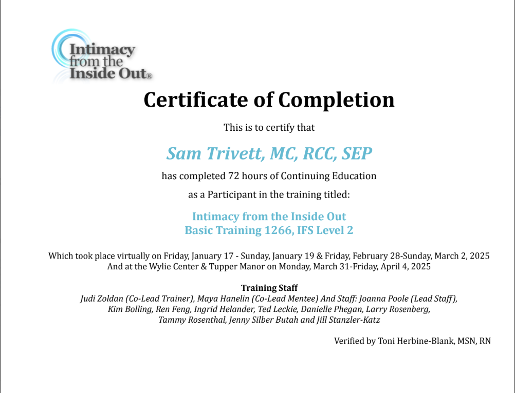 IFIO Certificate of Completion