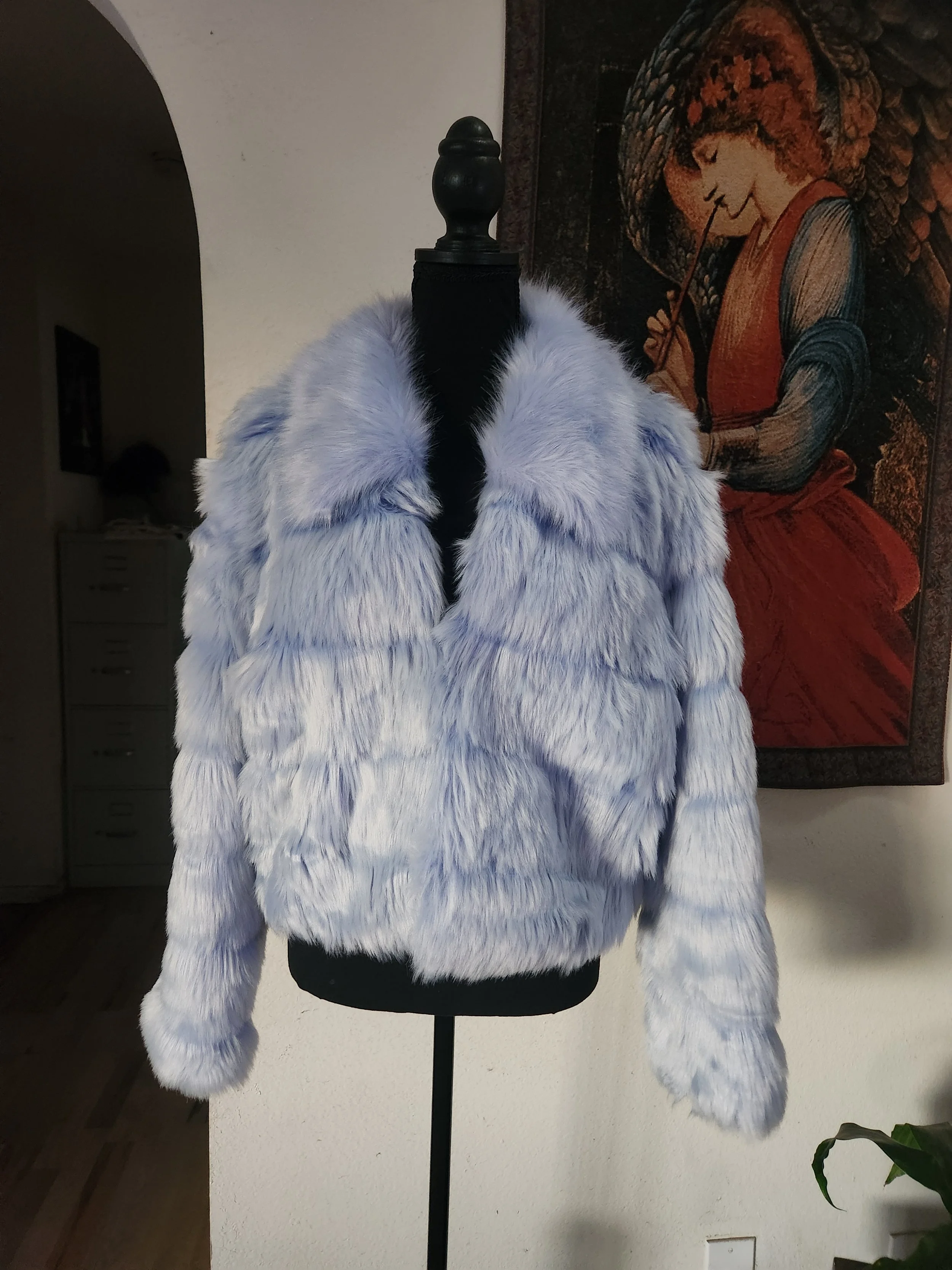 Alaskan Baddie Icy Blue Fur Jacket