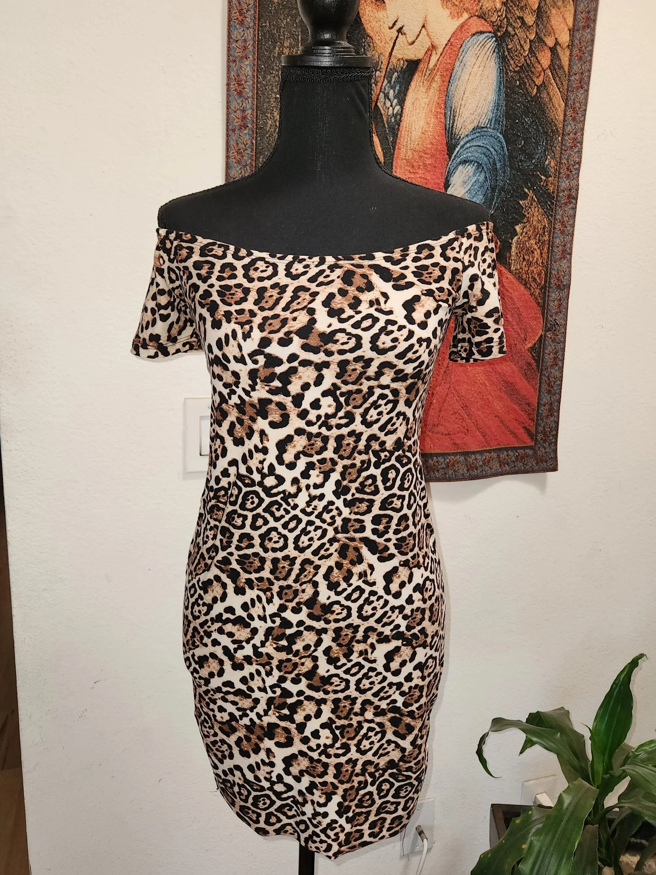 Leopard Print Cotton Dress