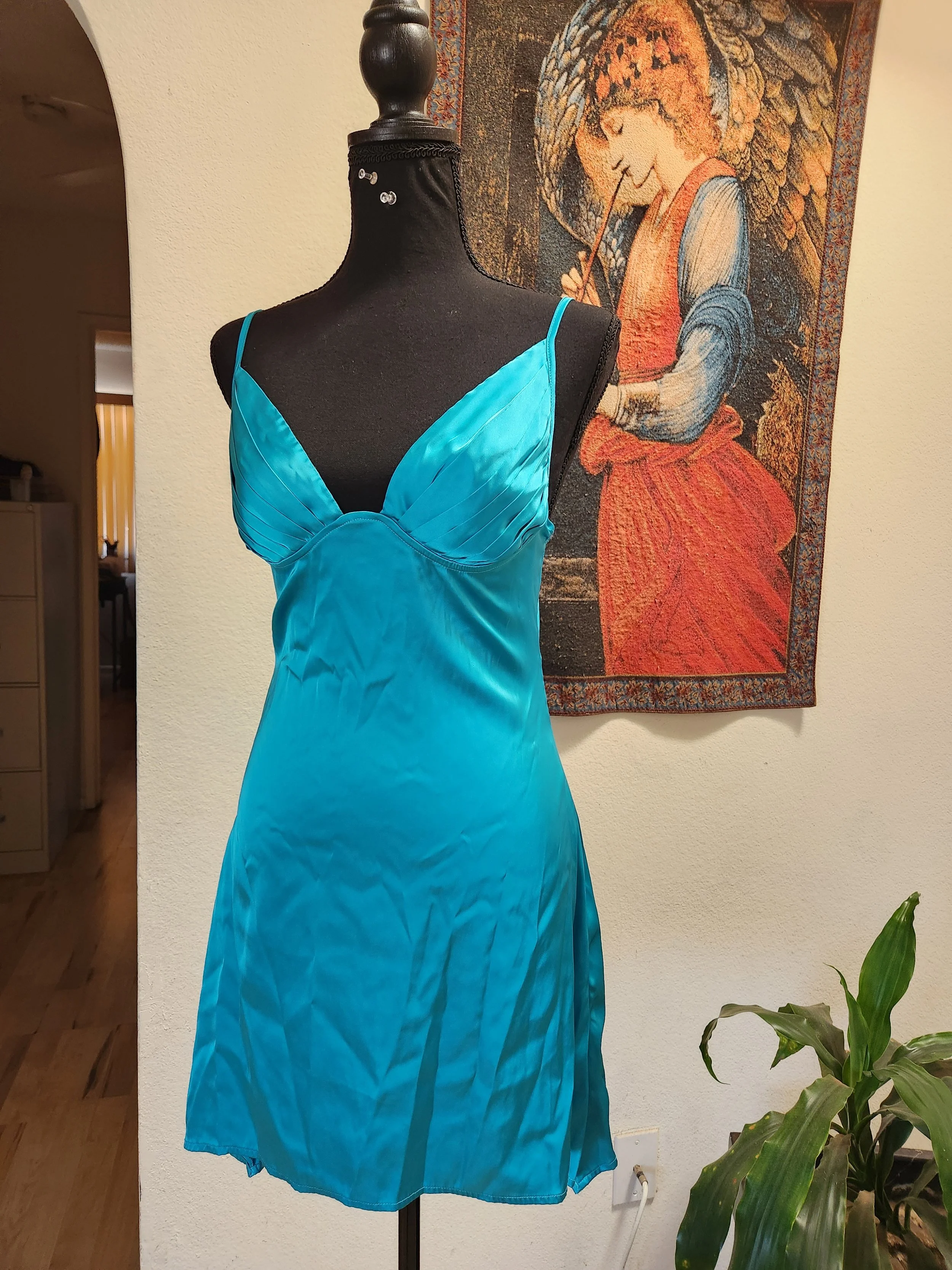 Satin Aquamarine Club Dress