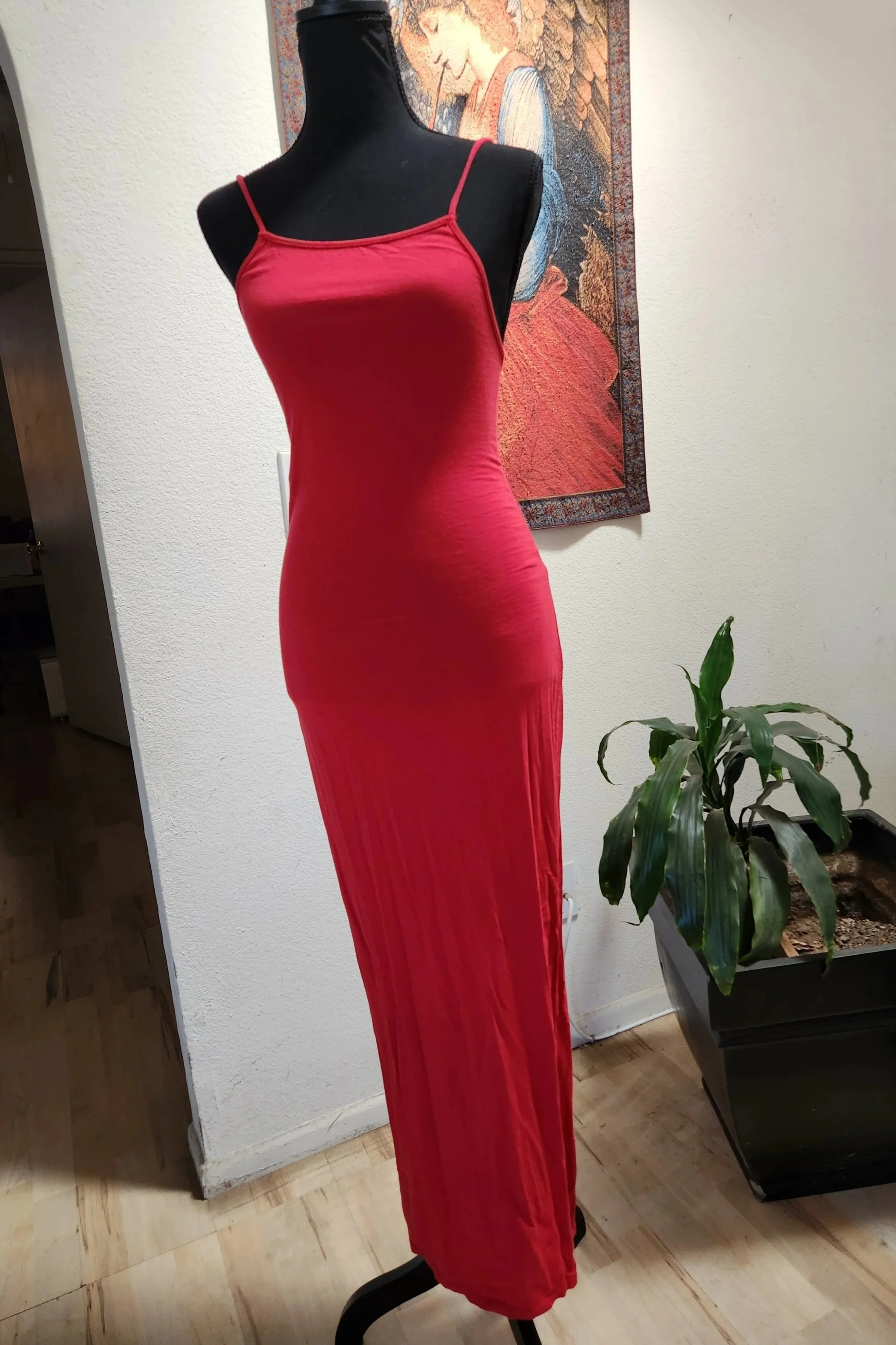 Fire Red Body Con Dress