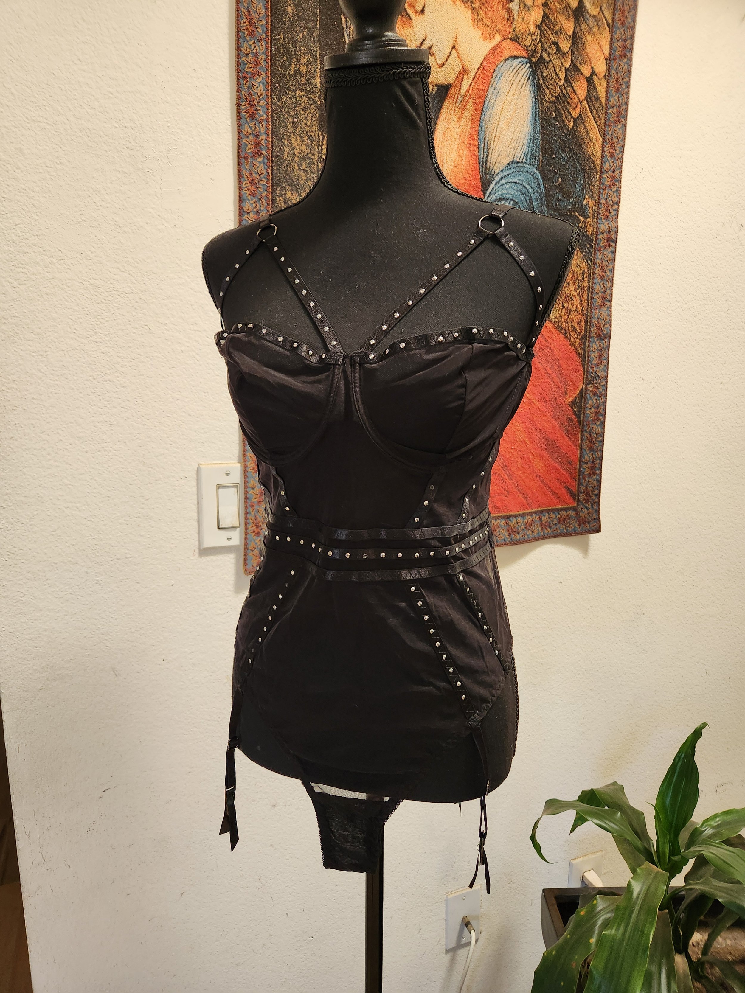 Dommi Mommi Bodysuit with Garters