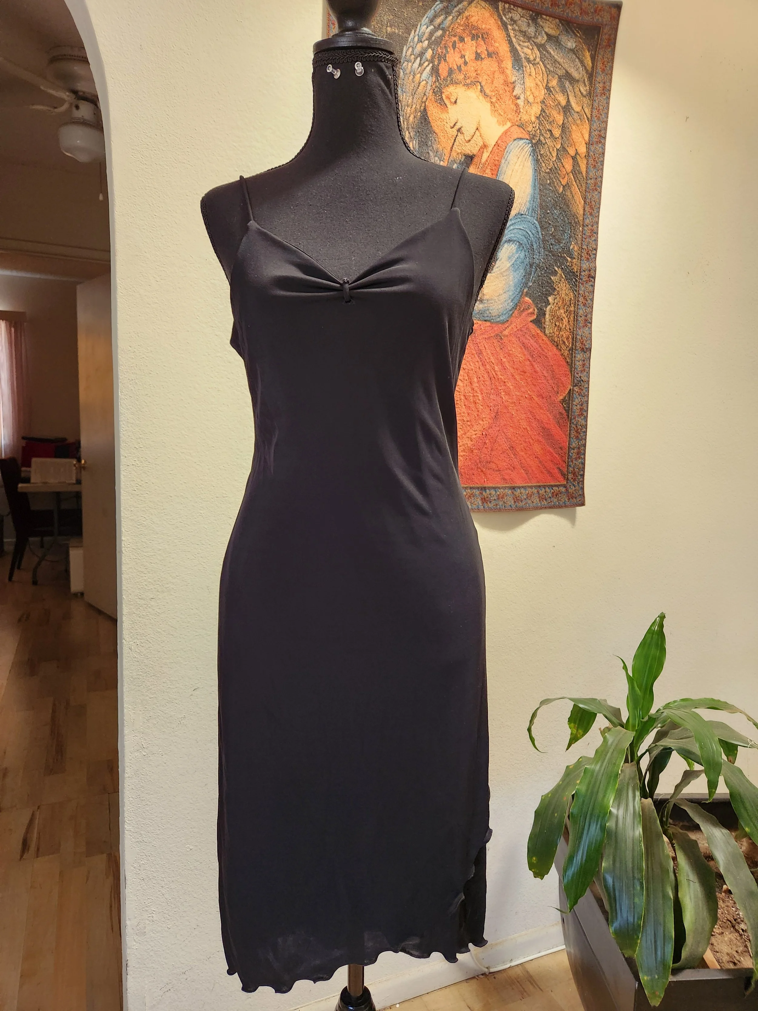90s-00's Wild Cat Brand Black Evening Dress