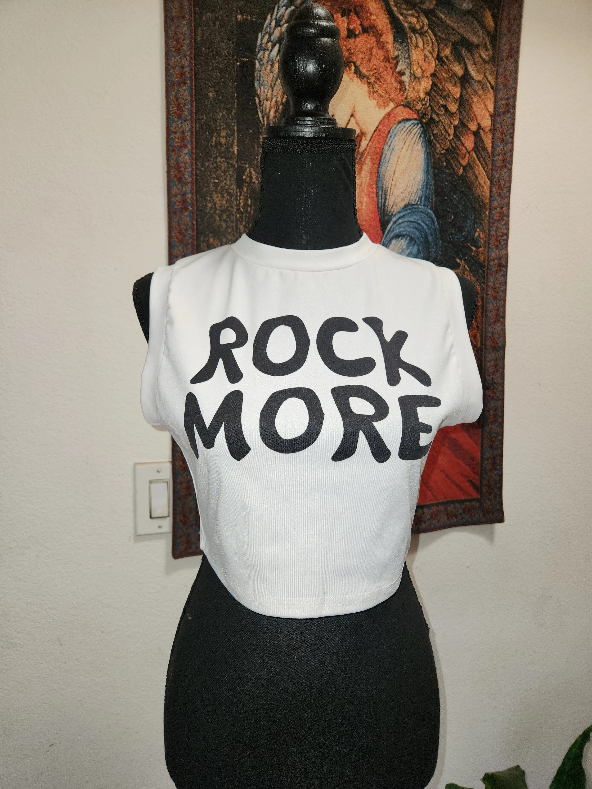 Pair of 2 - 70' Styled Cut-Off Tops, Black & White