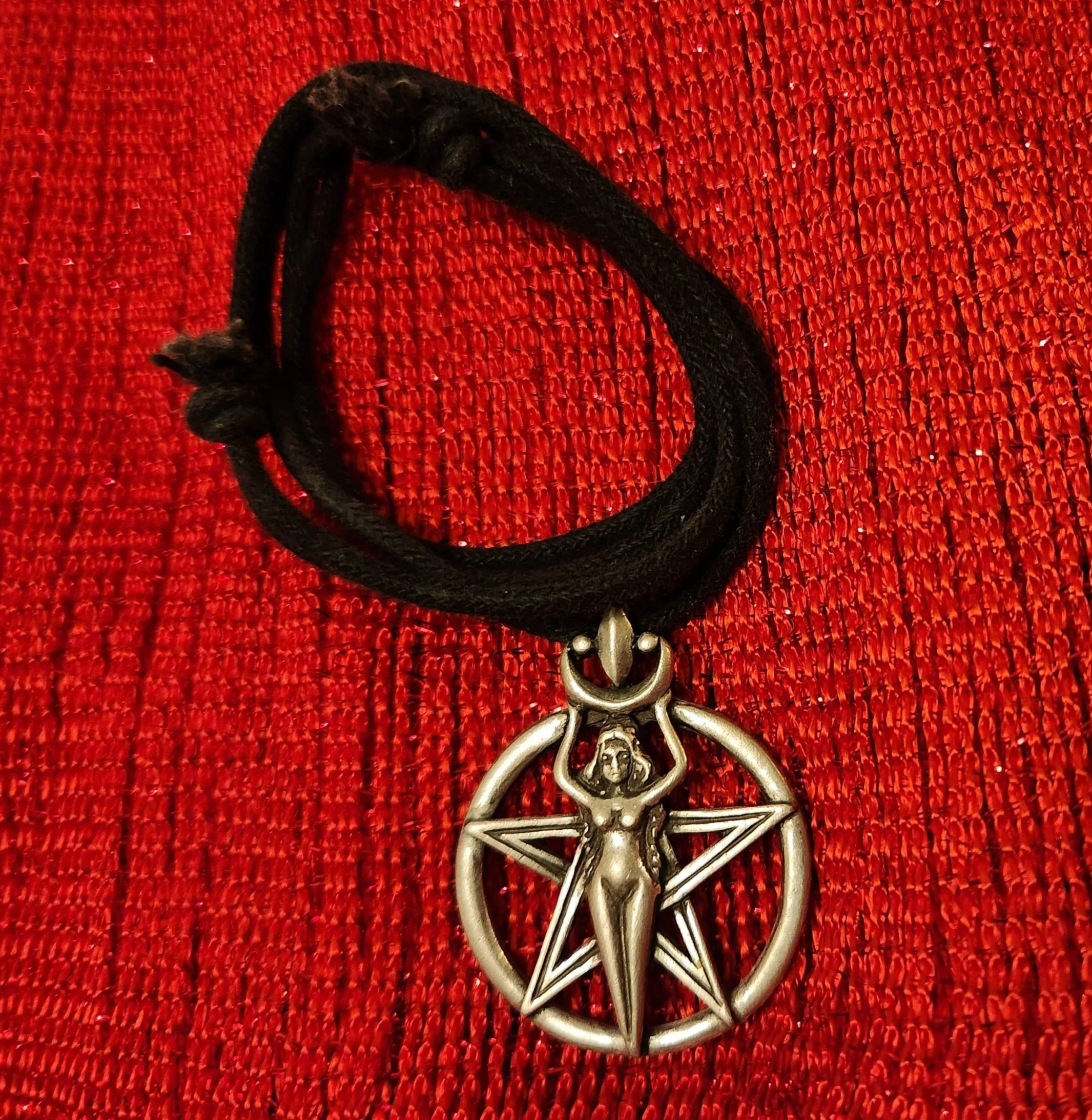 Goddess of NIght Pendant with Adjustable Thread