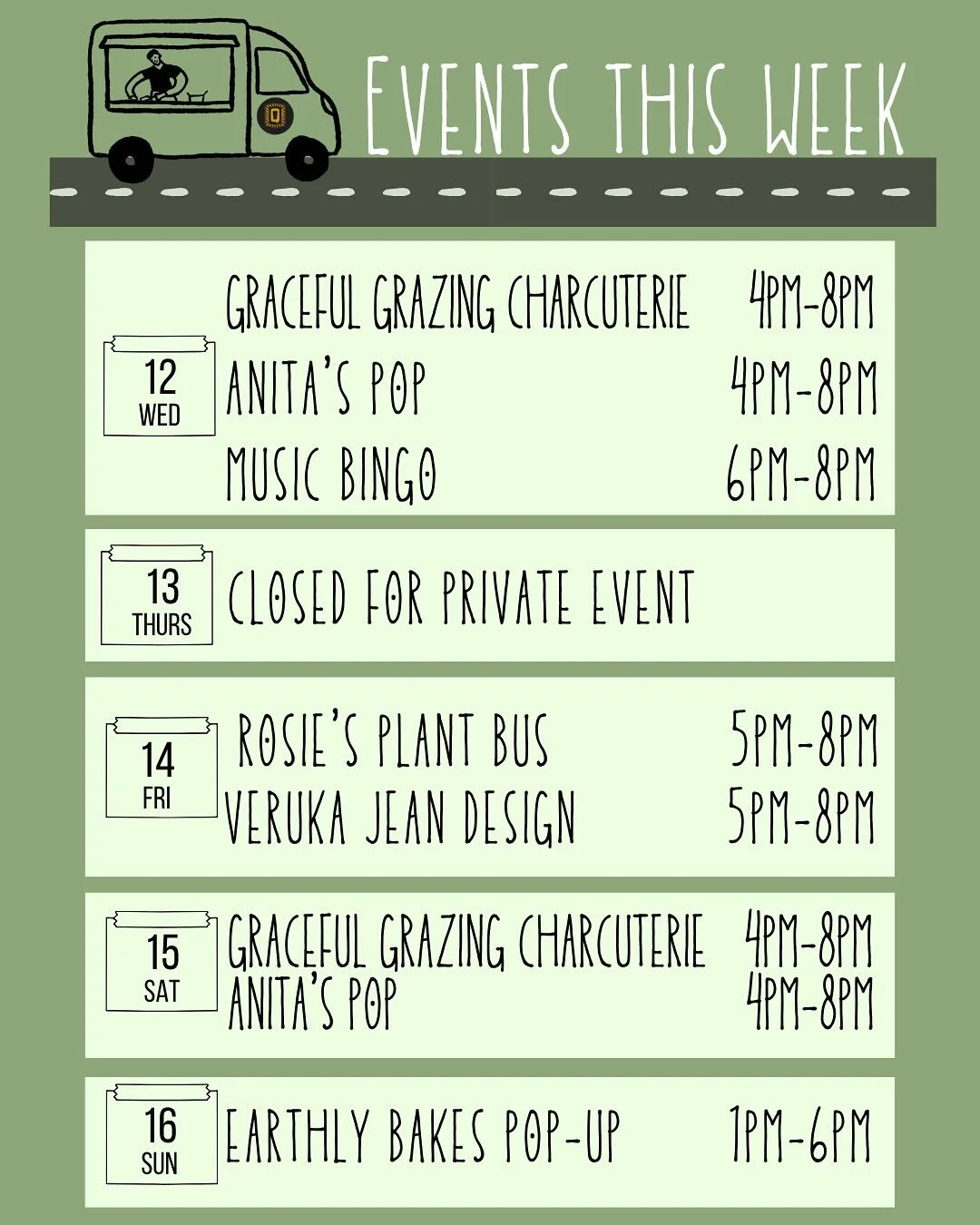 🎉 Here&rsquo;s what&rsquo;s happening this week at The Quad! 🎶🍔
We&rsquo;ve got an awesome lineup of food trucks, pop-ups, and events all week long &mdash; from Music Bingo and charcuterie boards to plant shops and sweet treats.

📅 Don&rsquo;t mi