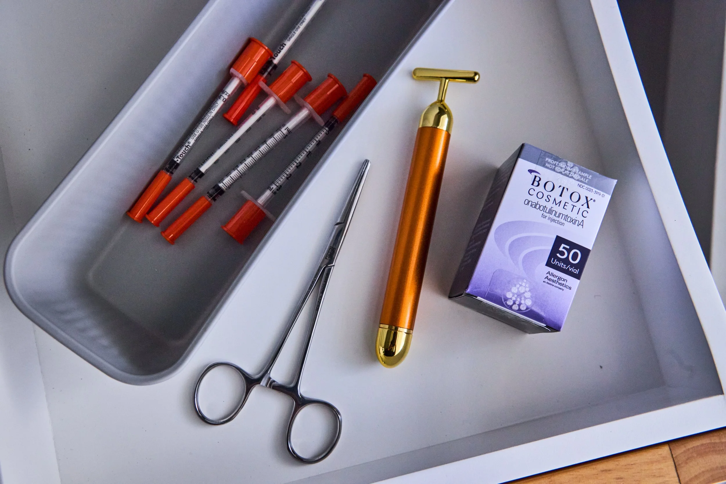 Botox materials for the administration of chronic migraine  following FDA-approved protocols