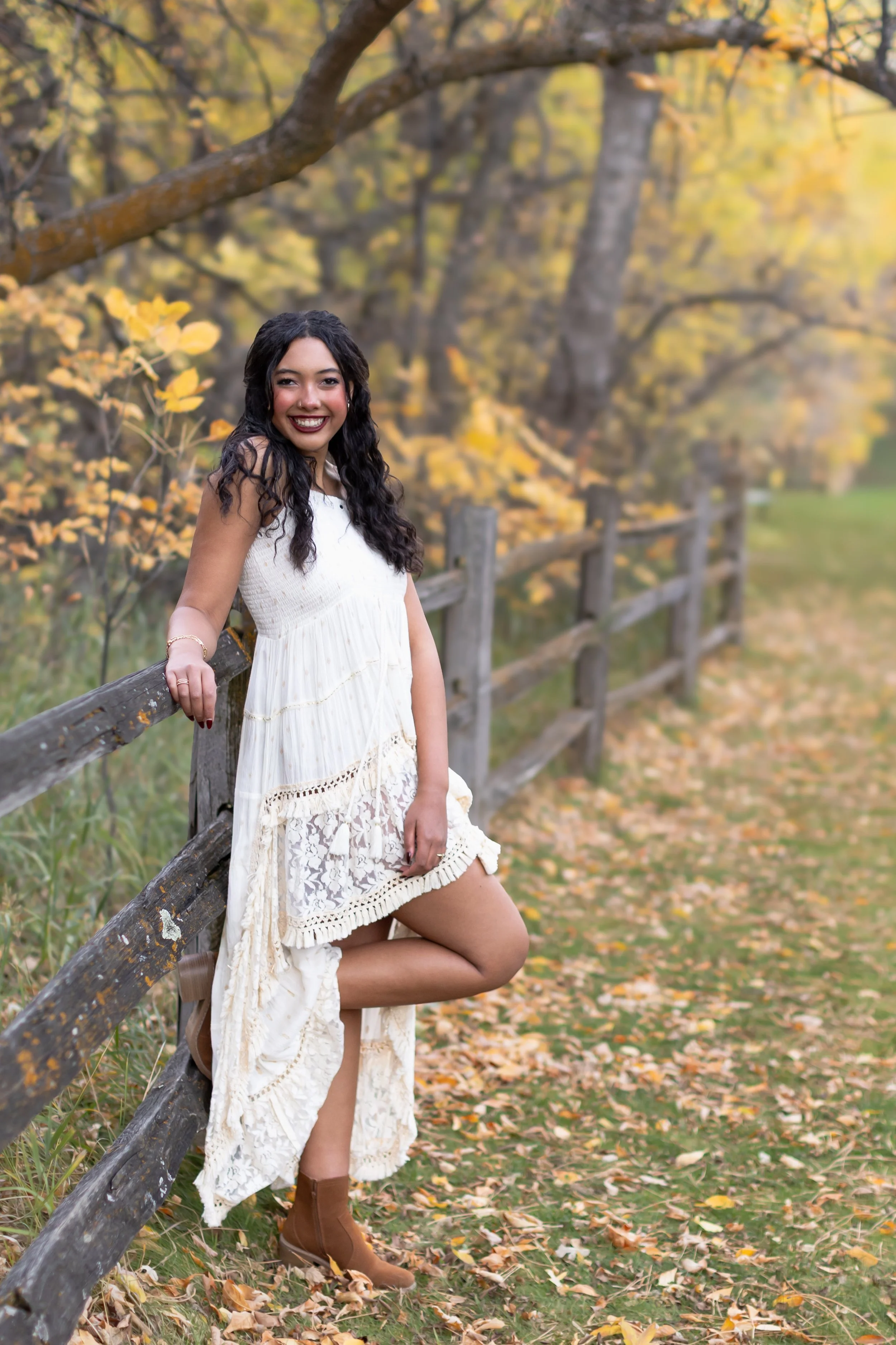 Senior girl portrait nature fall Colorado mountains