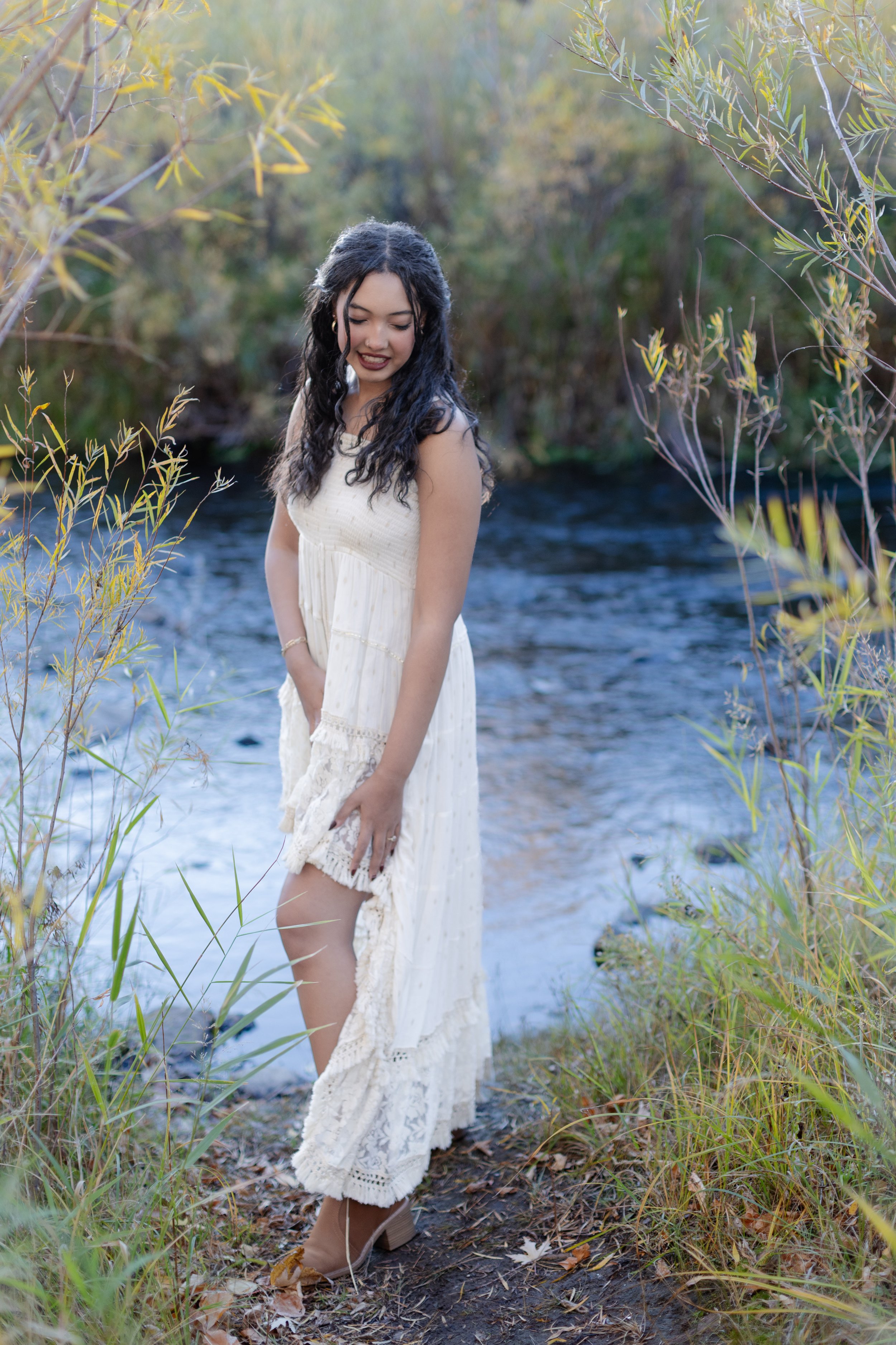 Senior photography northern Colorado water mountains
