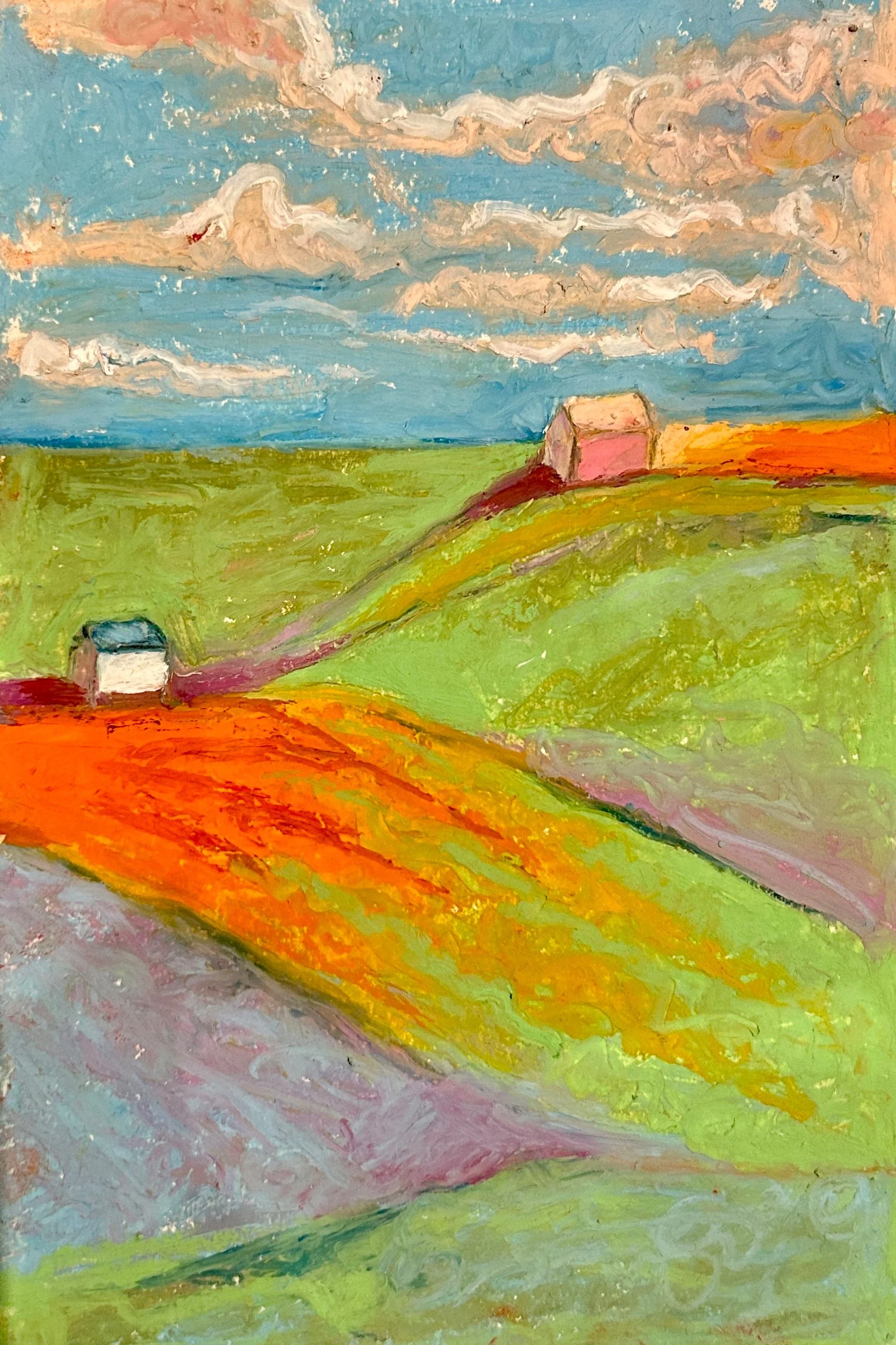 FROM YOURS TO MINE (oil pastels on paper)