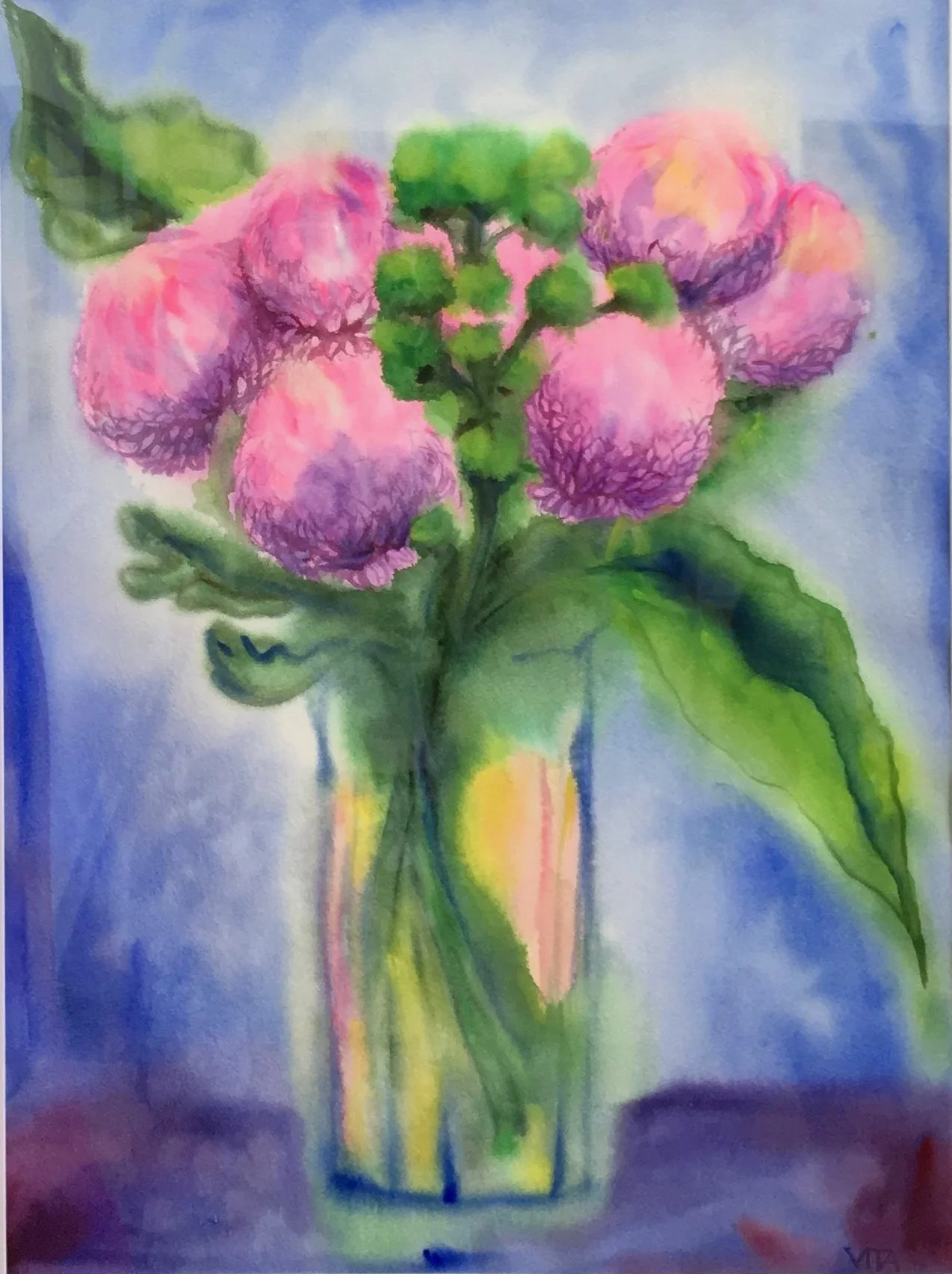 IN FULL BLOOM (watercolour on paper)