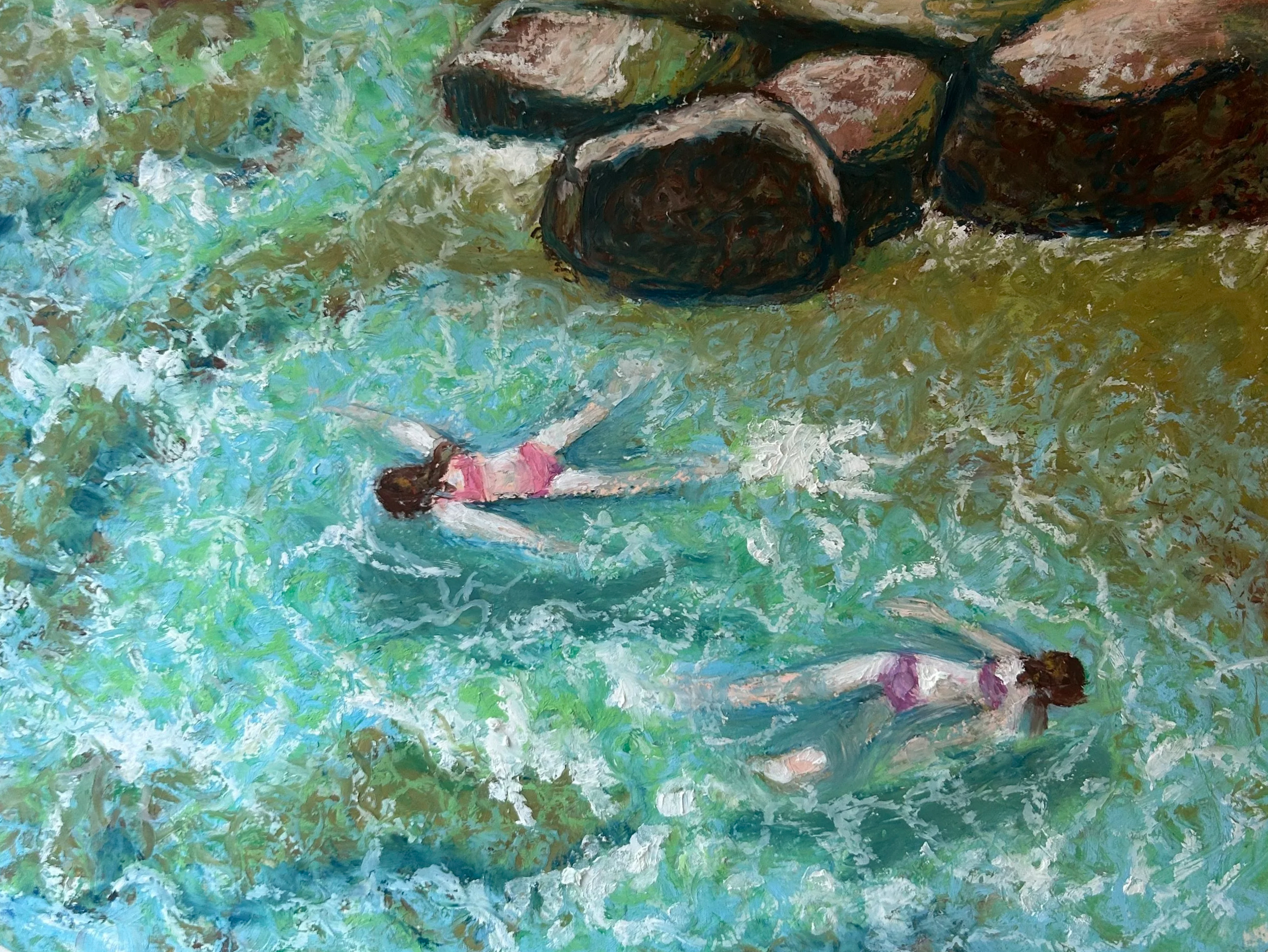 LIQUID CRYSTAL (oil pastels on paper)