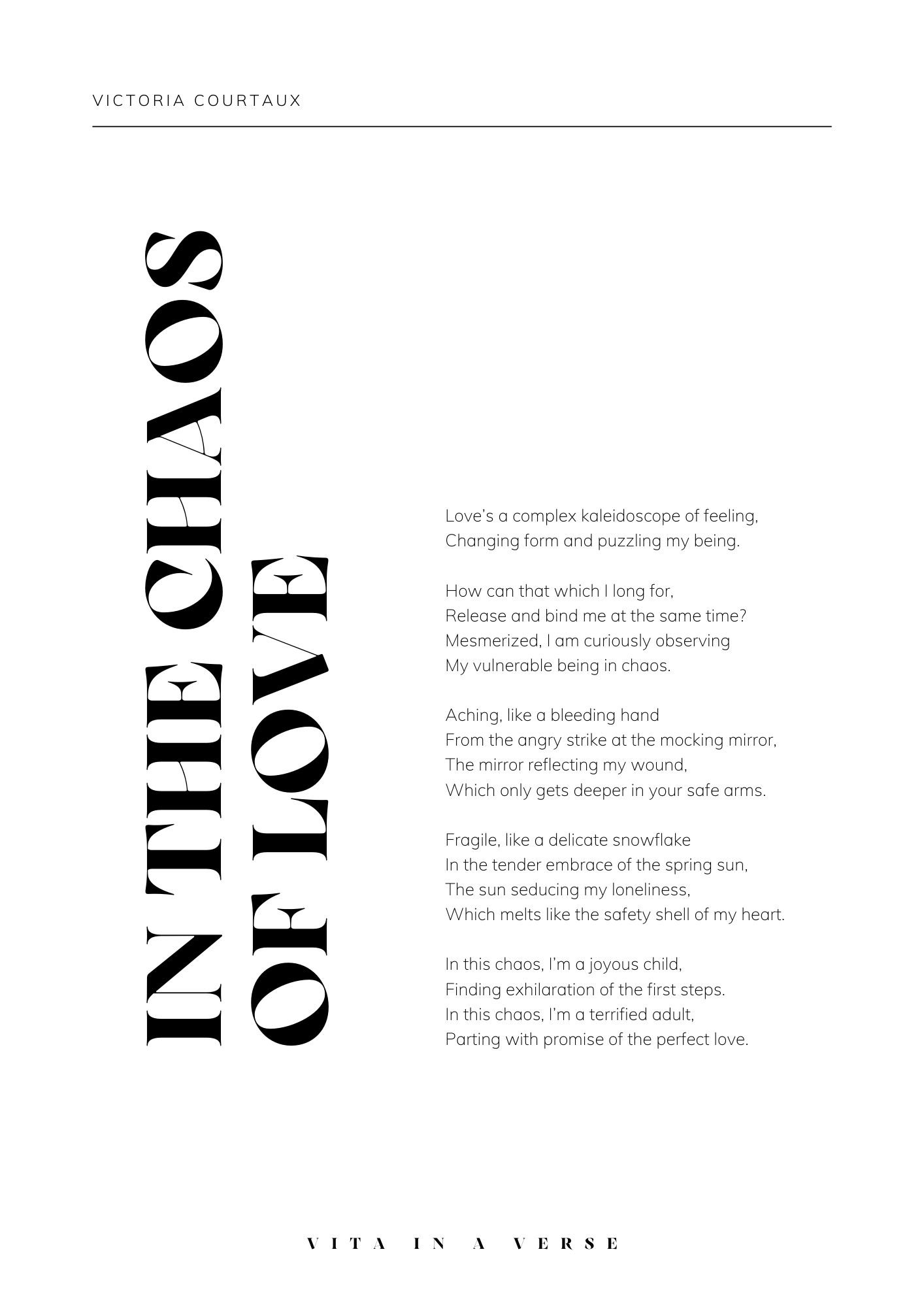 Vita in a Verse 2 - IN THE CHAOS OF LOVE.jpg