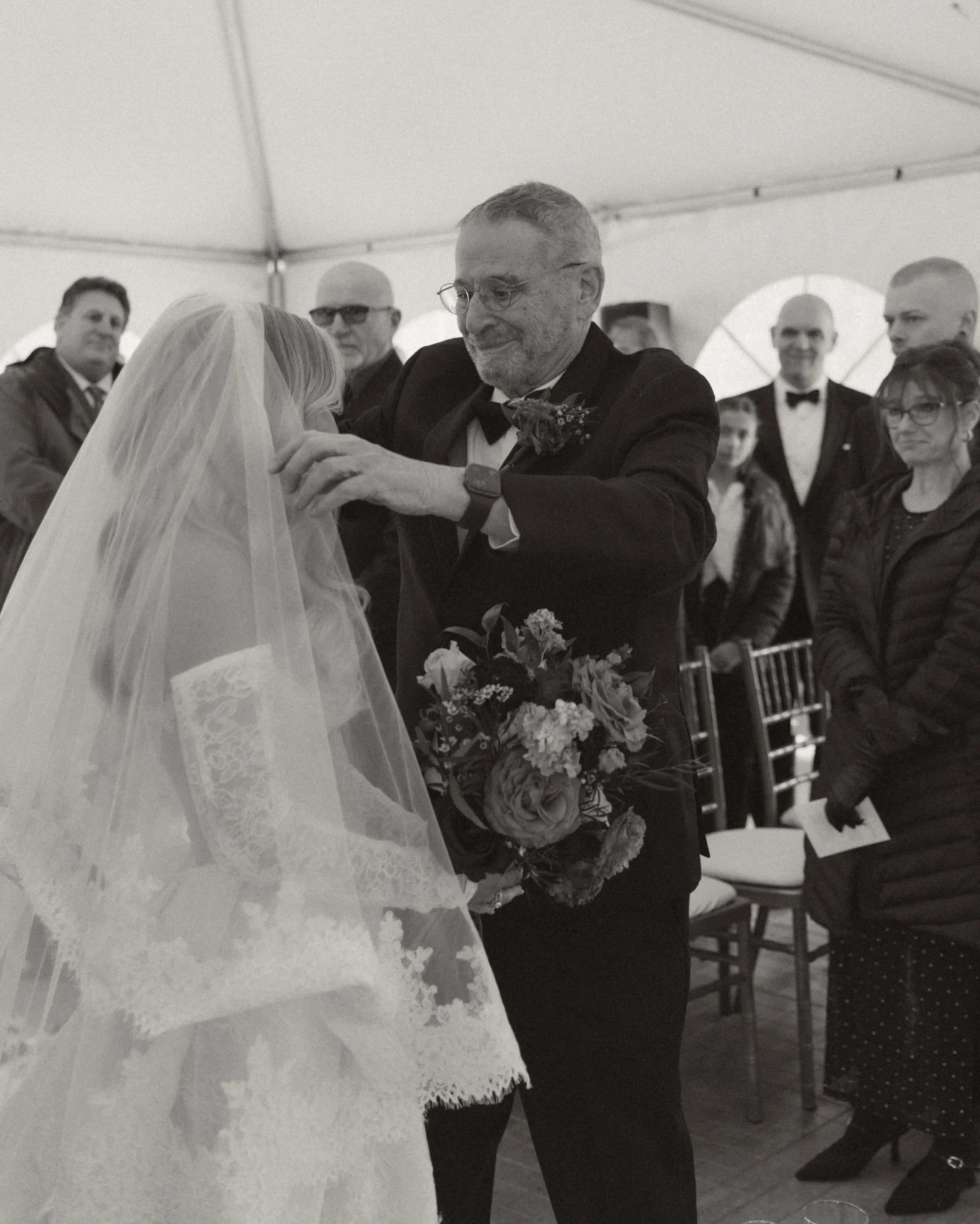 Rachel and Bill&rsquo;s wedding day 🤍 a little ceremony at their home in a tent in their front yard and a candle lit dinner with their closest of family &amp; friends. A dream come true for us all ✨ 

#detroitwedding #detroitweddingphotographer #mic