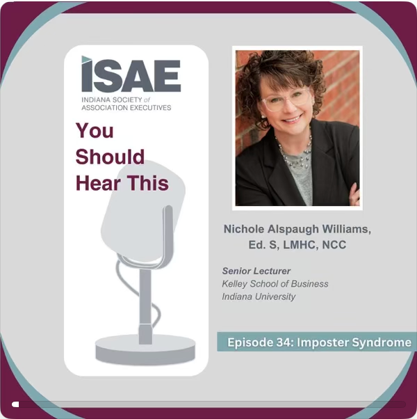 Link and screenshot of Nichole's appearance on the ISAE "You Should Hear This" podcast