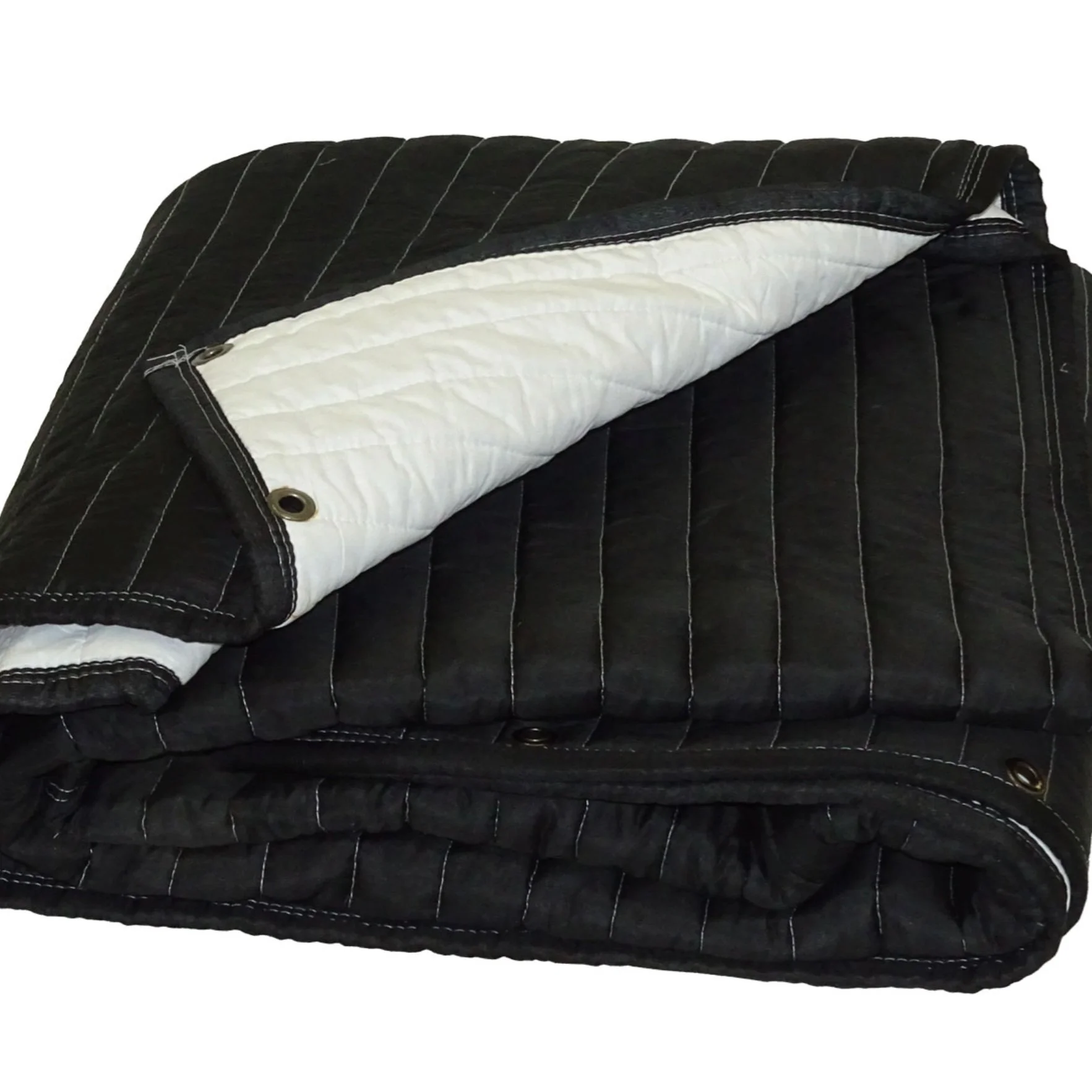 VB70-G Sound Blankets Producers Choice White-Black (80″ H x 80″ W) WITH GROMMETS (Set of 4)