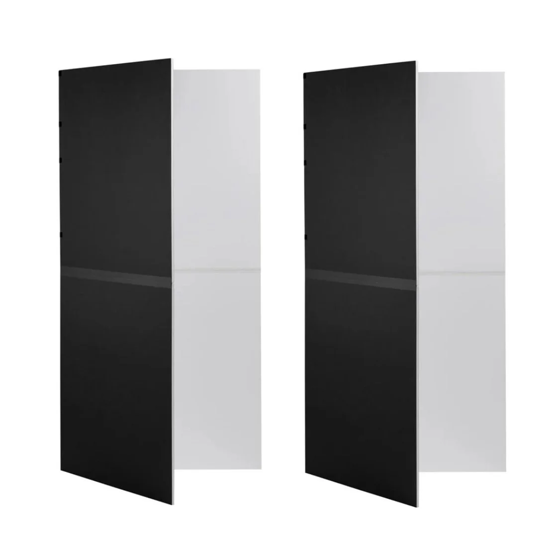 Foldable V-Flat - Black/White  (Set of 2)