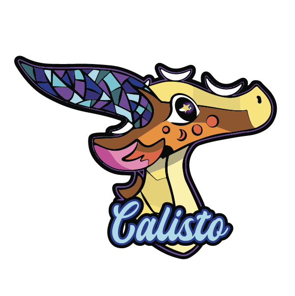 Celestrial Dragon Calisto - Starry Eyed Dragon with colorful horns