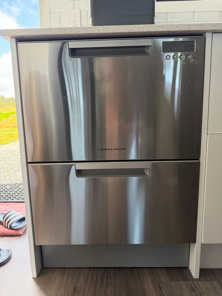 Fisher and Paykel dishwasher controls at The Black Barn