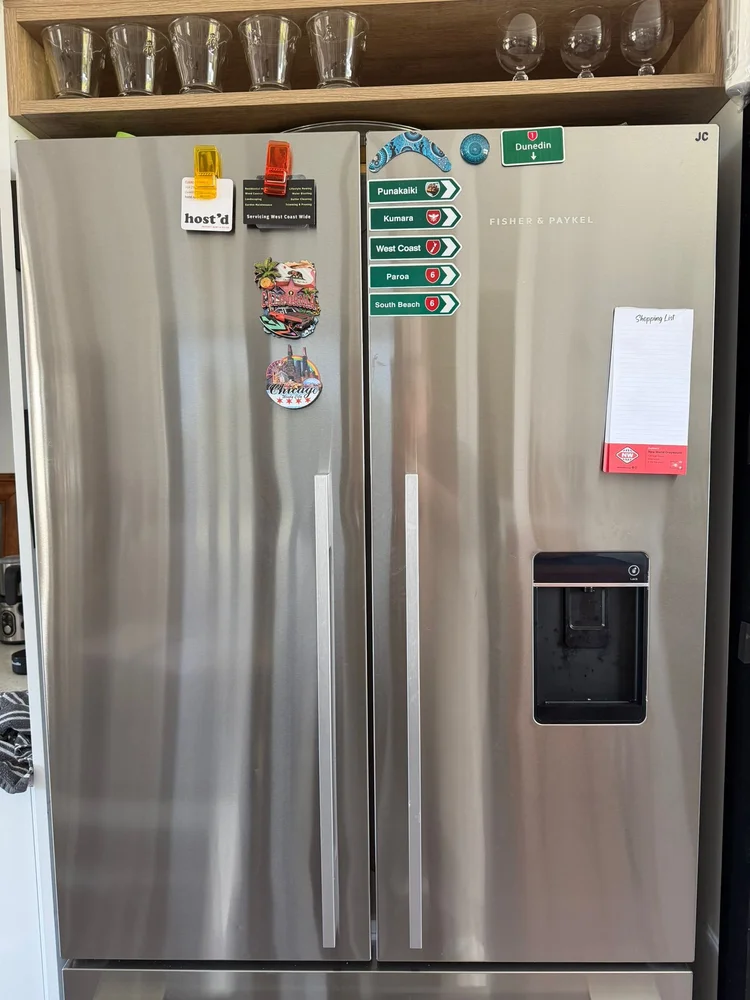Fisher and Paykel refrigerator with water dispenser at The Black Barn