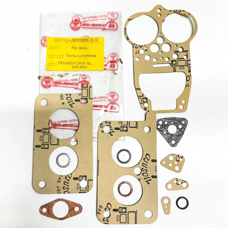 Juego de juntas de carburador Solex para Peugeot 504 GL, XN1 y XN2.    Marca Ajusa. Referencia PG-1900