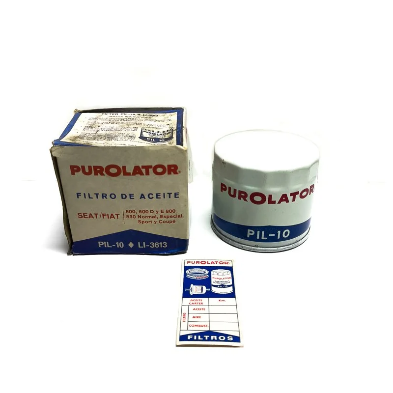 Filtro de aceite Purolator PIL-10, válido para SEAT 600, SEAT 800 y SEAT 850
