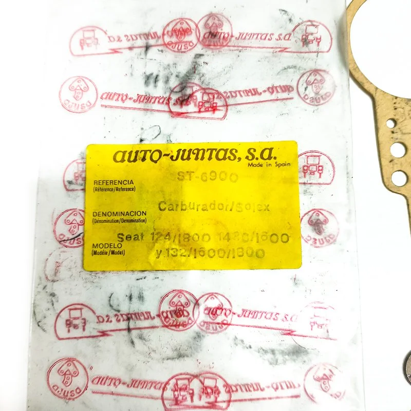 Juego de juntas para carburador Solex valido para Seat 124 1800, Seat 1430 1600 y Seat 132 1600-1800. Marca Ajusa referencia ST6900